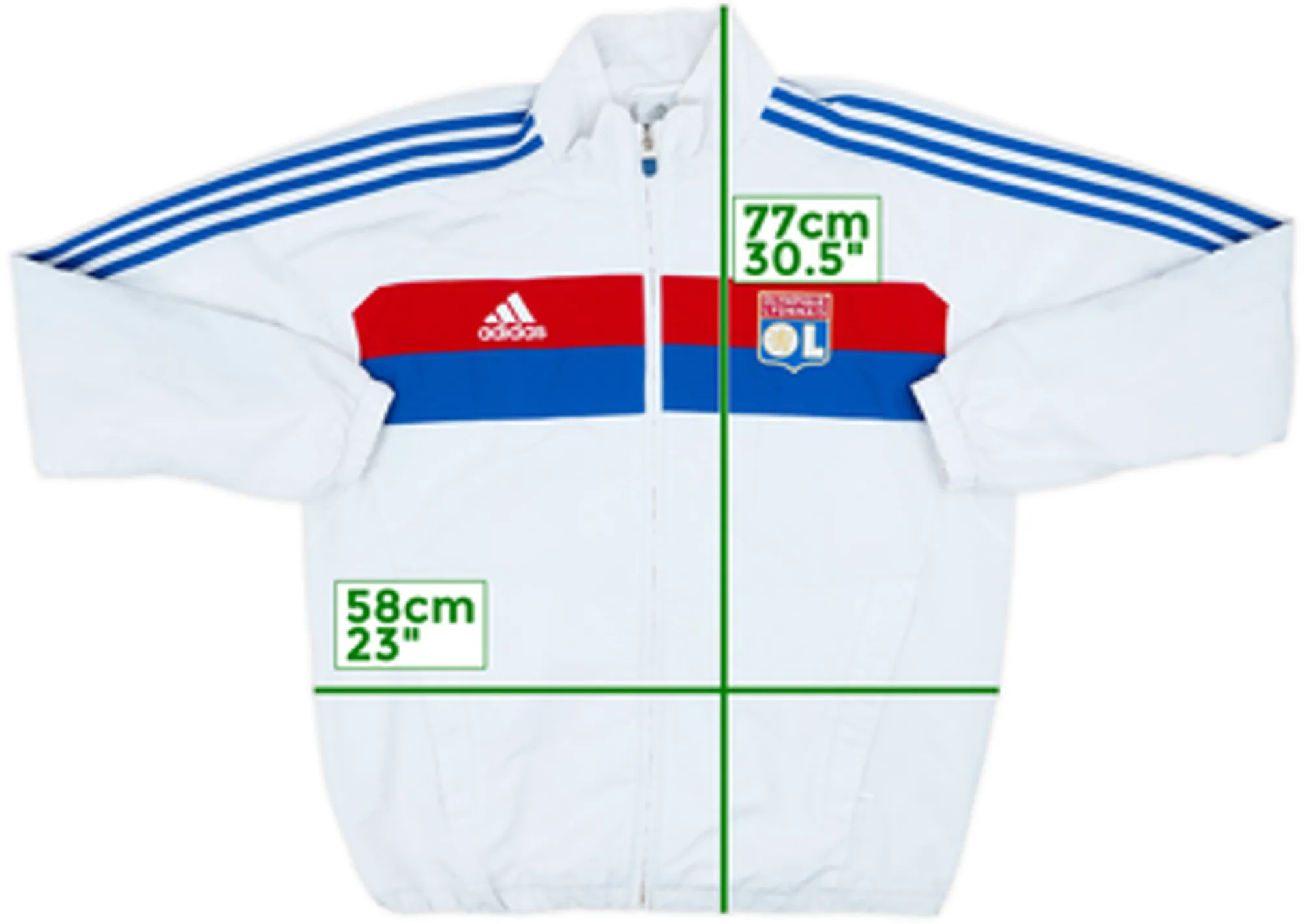 2011-12 Lyon adidas Track Jacket - 7/10 - (L/XL)