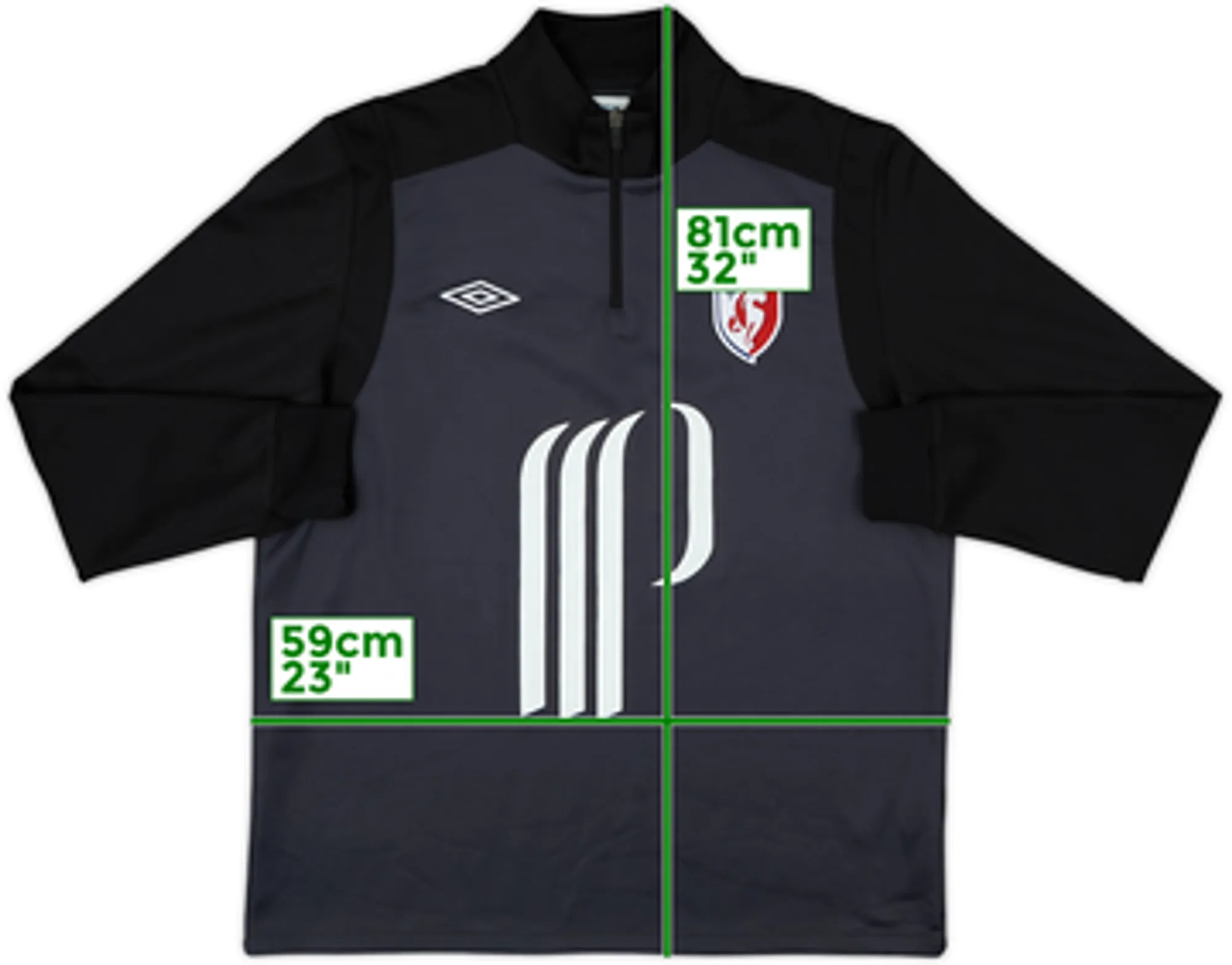 2012-13 Lille Nike 1/4 Zip Drill Top - 8/10 - (XL)