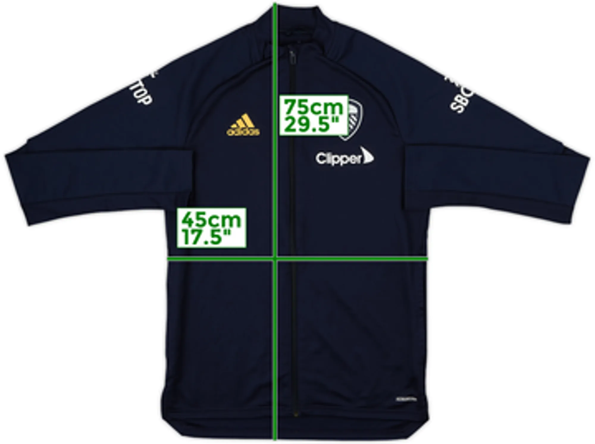 2020-21 Leeds United adidas Track Jacket - 9/10 - (S)