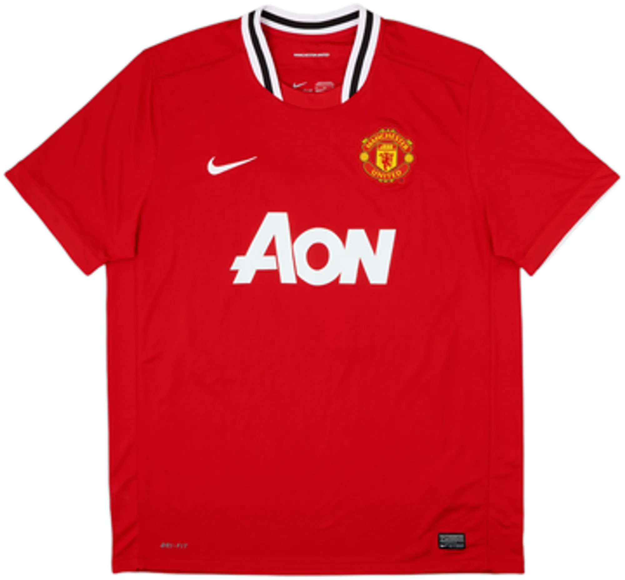 2011-12 Manchester United Home Shirt Valencia #7 - 8/10 - (XL)