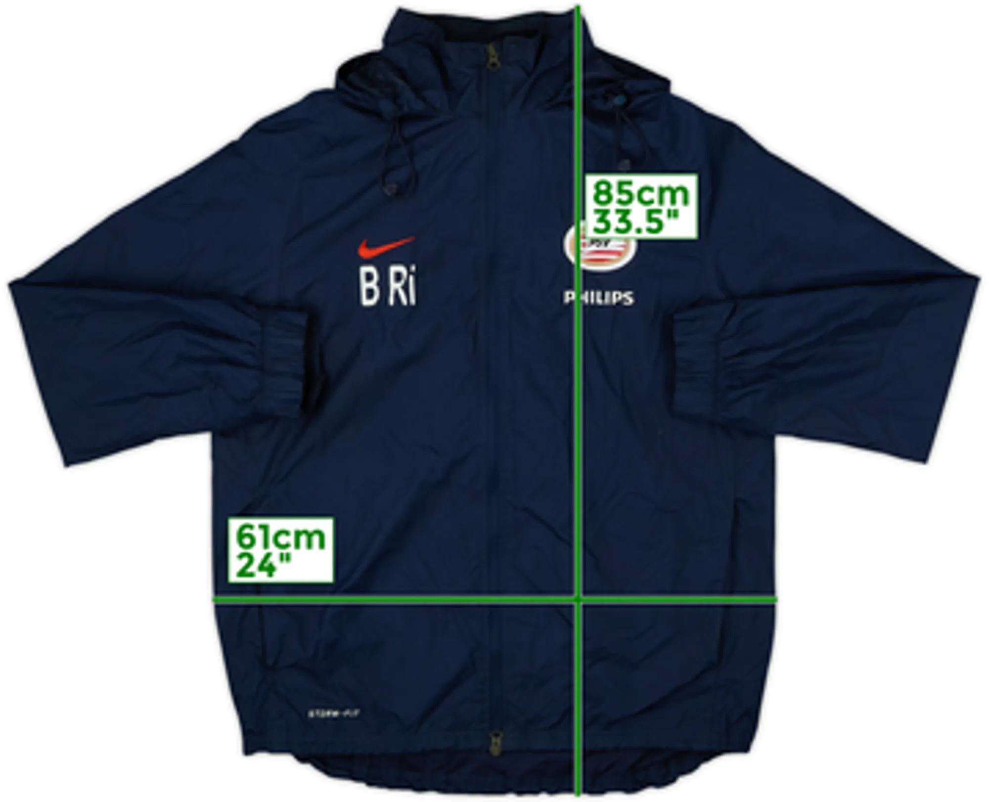 2011-12 PSV Staff Issue Nike Hooded Rain Jacket BRi - 8/10 - (L)