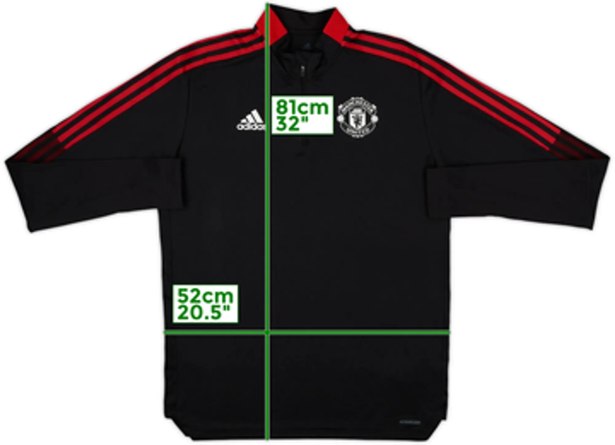 2021-22 Manchester United adidas 1/4 Zip Training Top - 6/10 - (L)