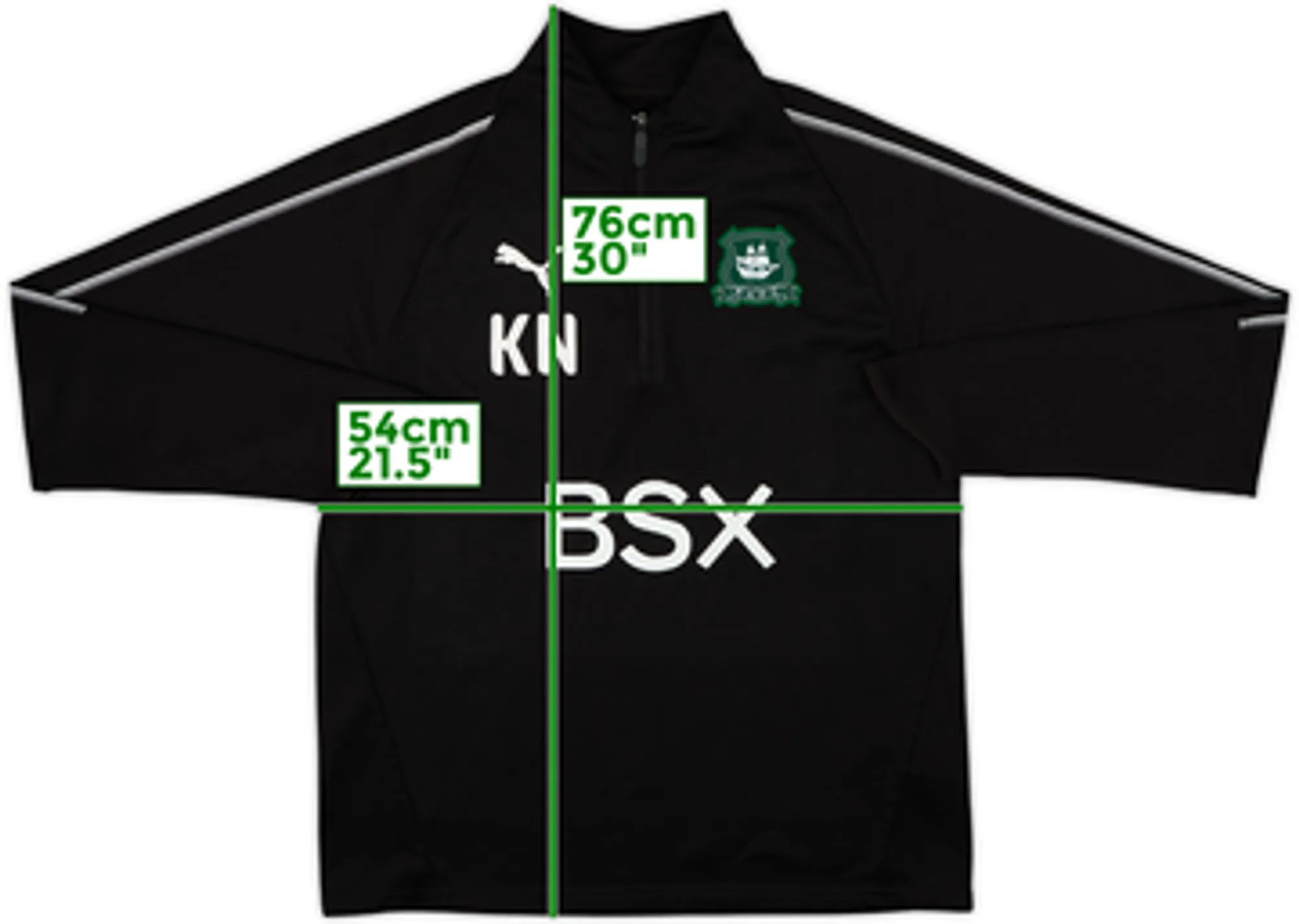 2018-19 Plymouth Staff Issue 1/4 Zip Training Top KN - 6/10 - (L)