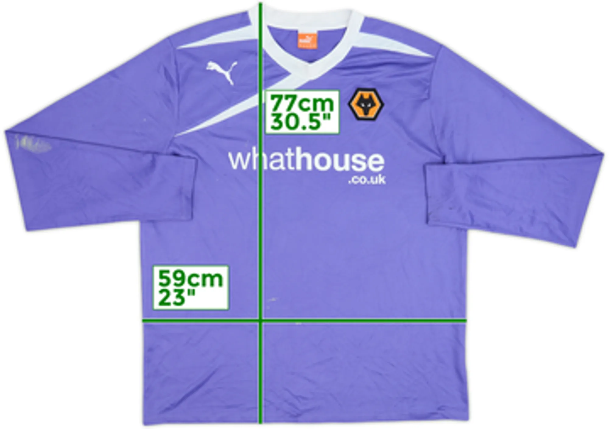 2013-14 Wolves Away L/S Shirt - 5/10 - (XXL)