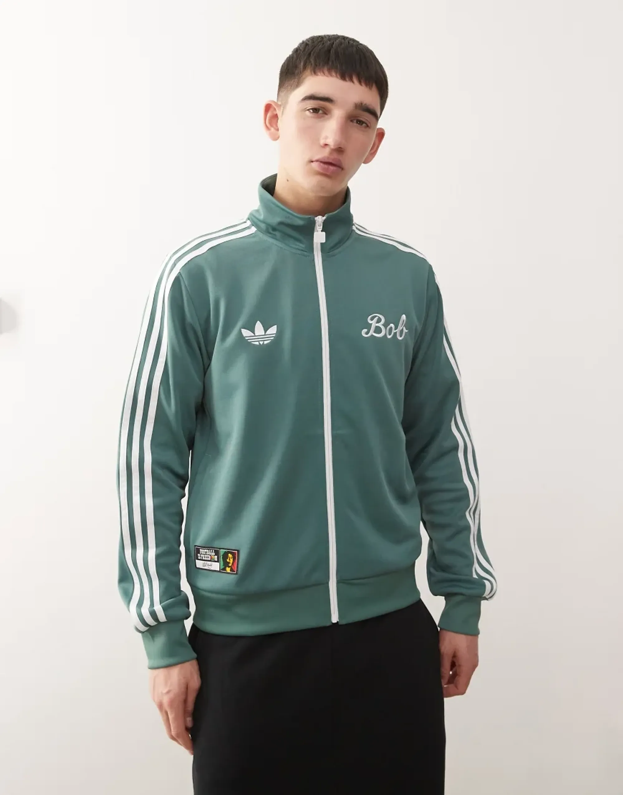 Adidas Football Jamaica Bob Marley Tracktop In Green