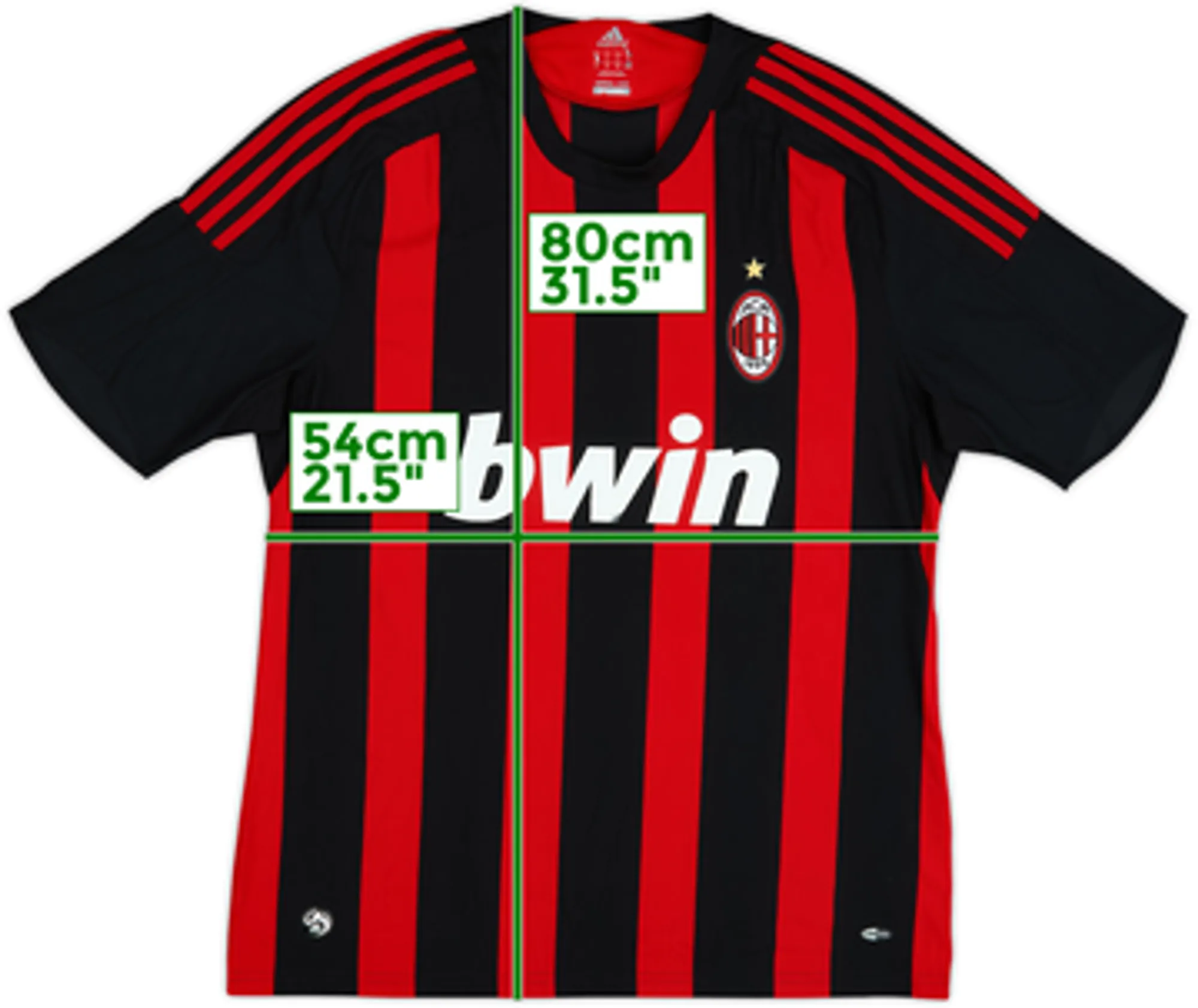2008-09 AC Milan Home Shirt - 5/10 - (M)