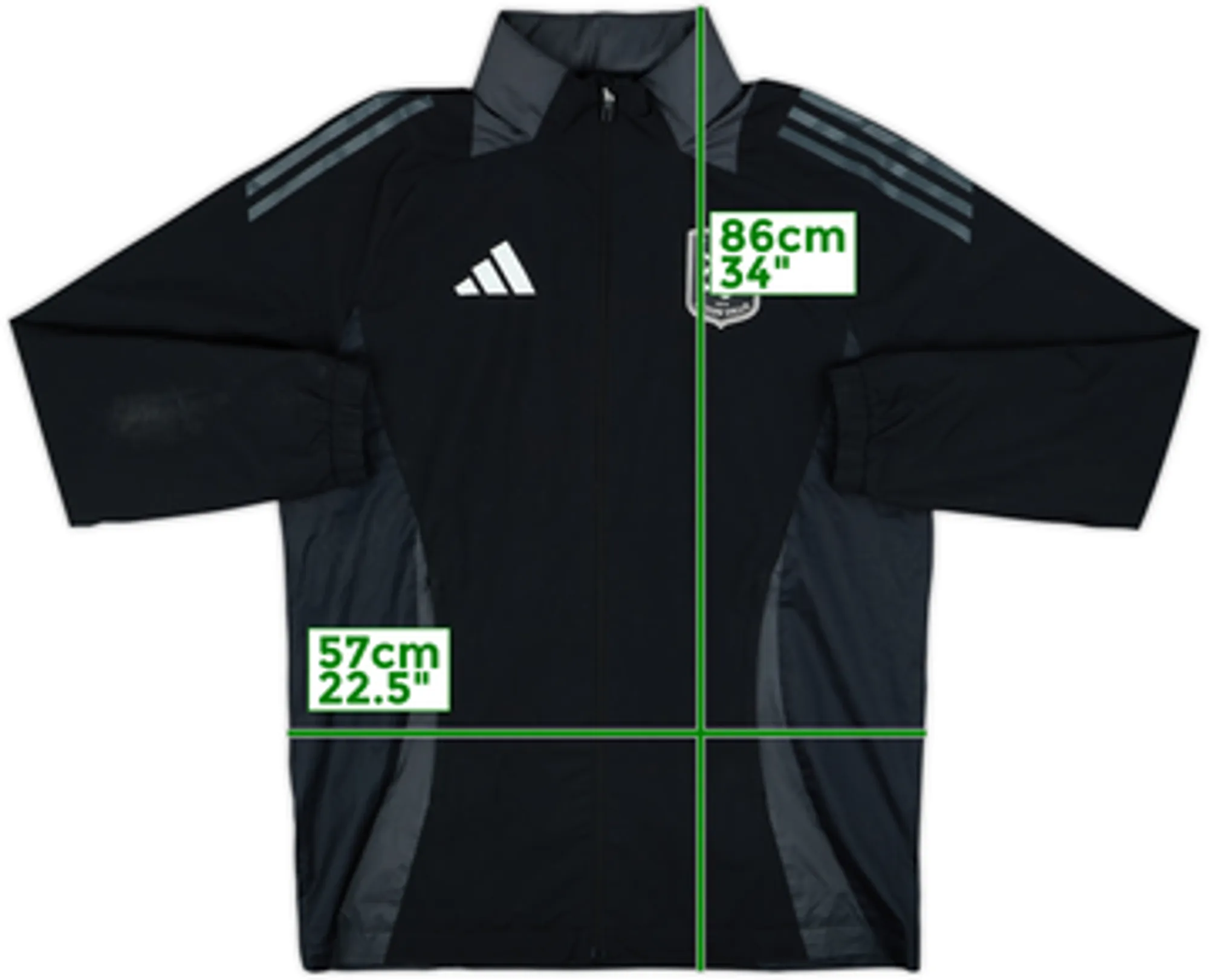 2024-25 Aston Villa adidas Hooded Rain Jacket - 6/10 - (M)