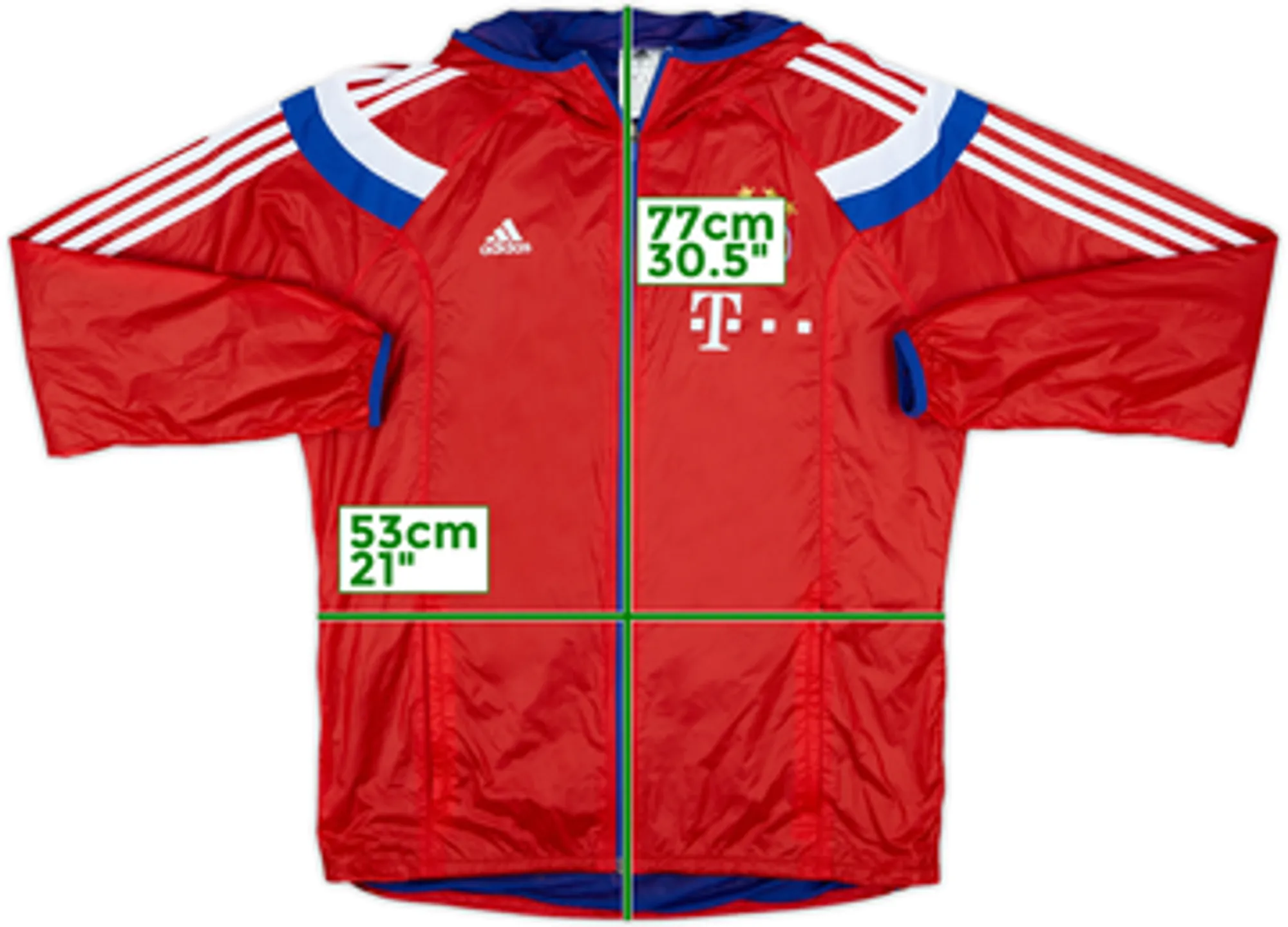 2014-15 Bayern Munich Player Issue adidas Hooded Track Jacket - 6/10 - (L)