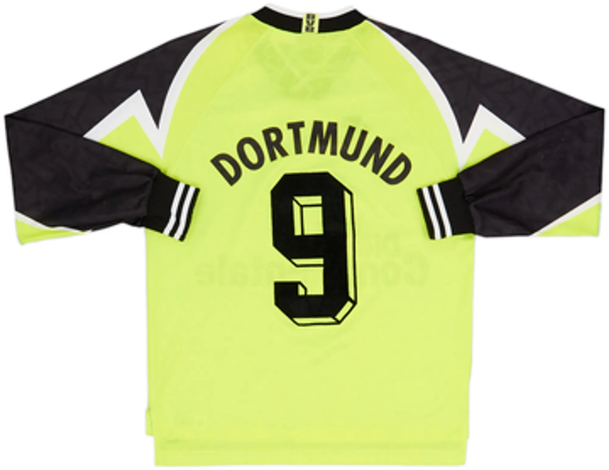 1995-96 Borussia Dortmund Home L/S Shirt #9 - 6/10 - (M)