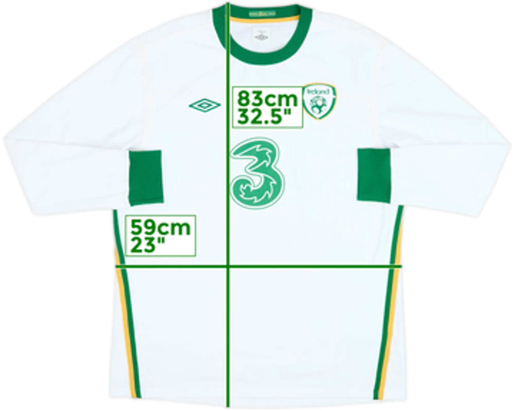 2010-11 Ireland Away L/S Shirt - 8/10 - (M.Boys)