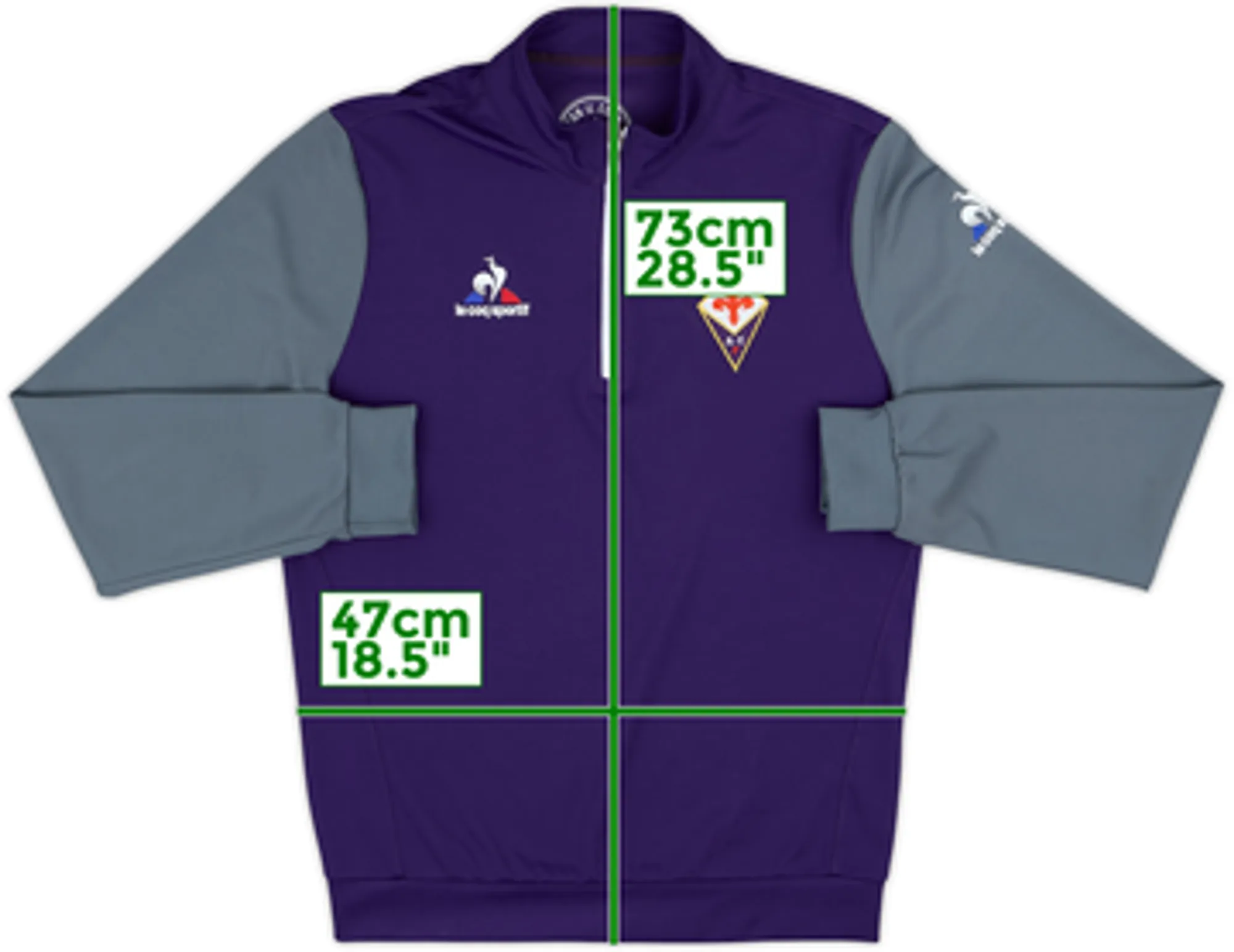 2018-19 Fiorentina Le Coq Sportif 1/4 Zip Training Top - 8/10 - (M)