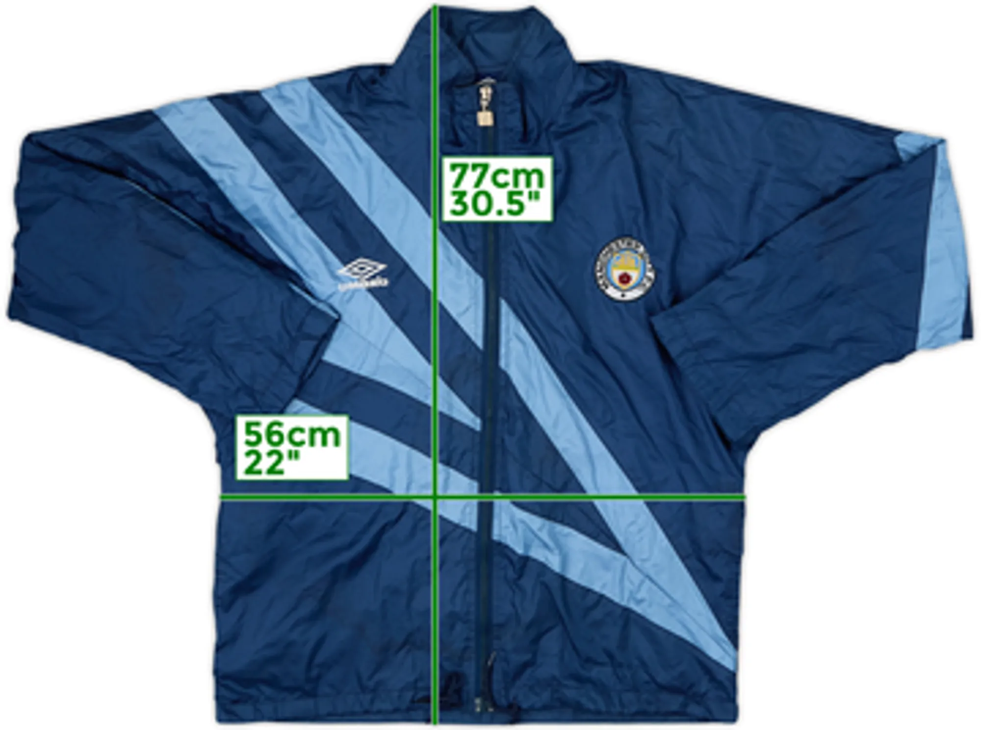 1991-93 Manchester City Umbro Track Jacket - 6/10 - (XS)