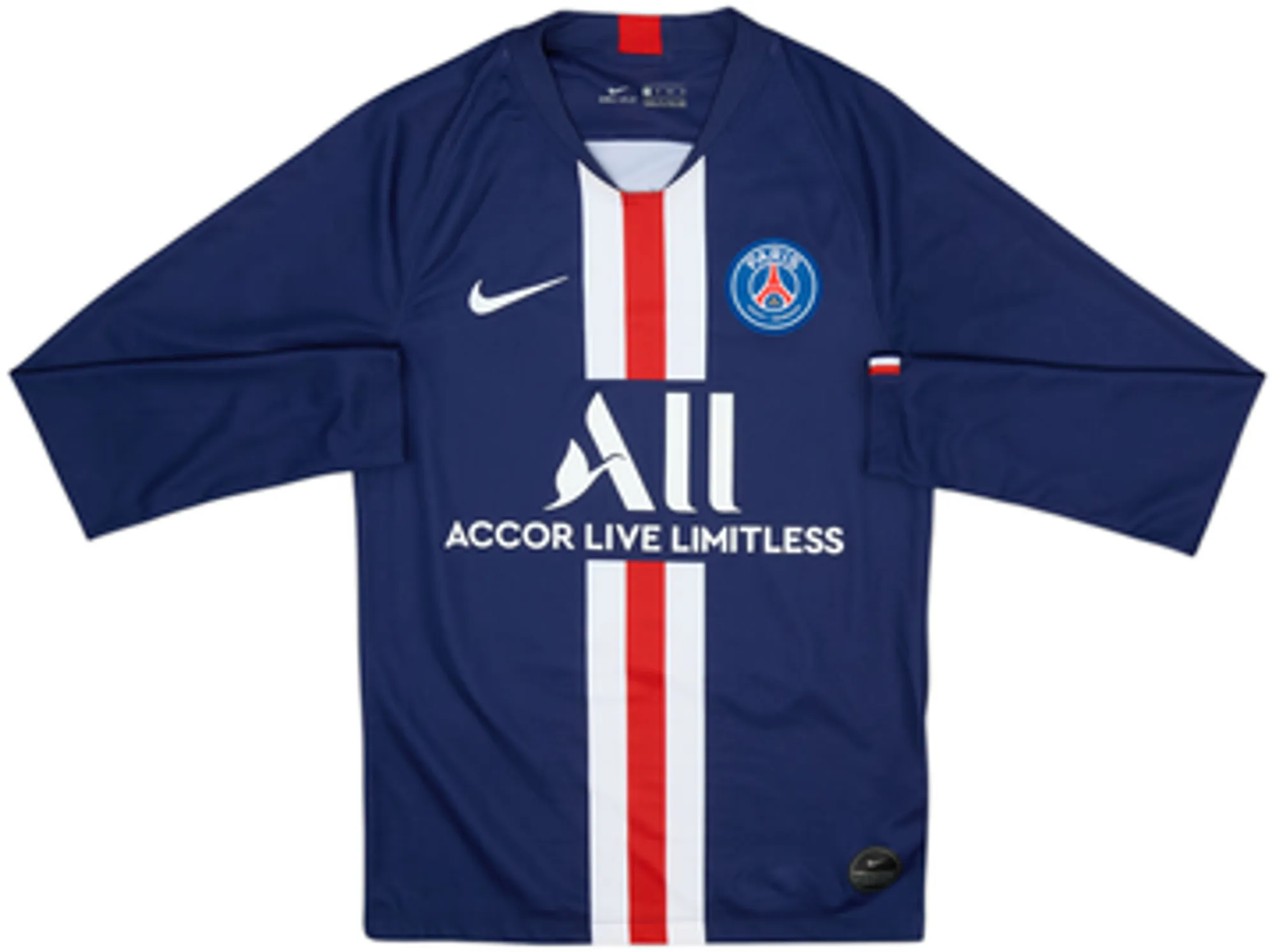 2019-20 Paris Saint-Germain Home L/S Shirt Mbappe #7 - 9/10 - (XS)