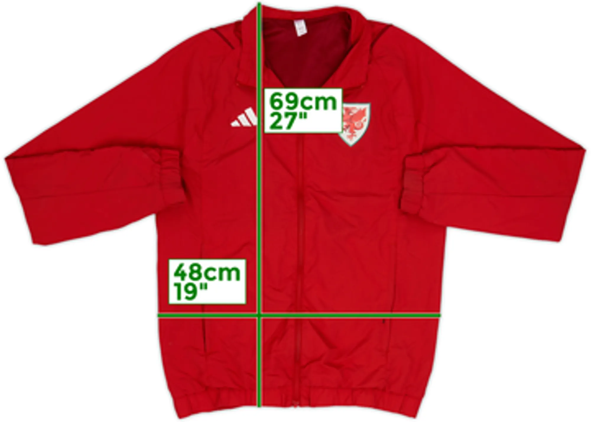 2022-23 Wales adidas Track Jacket - 7/10 - (S)