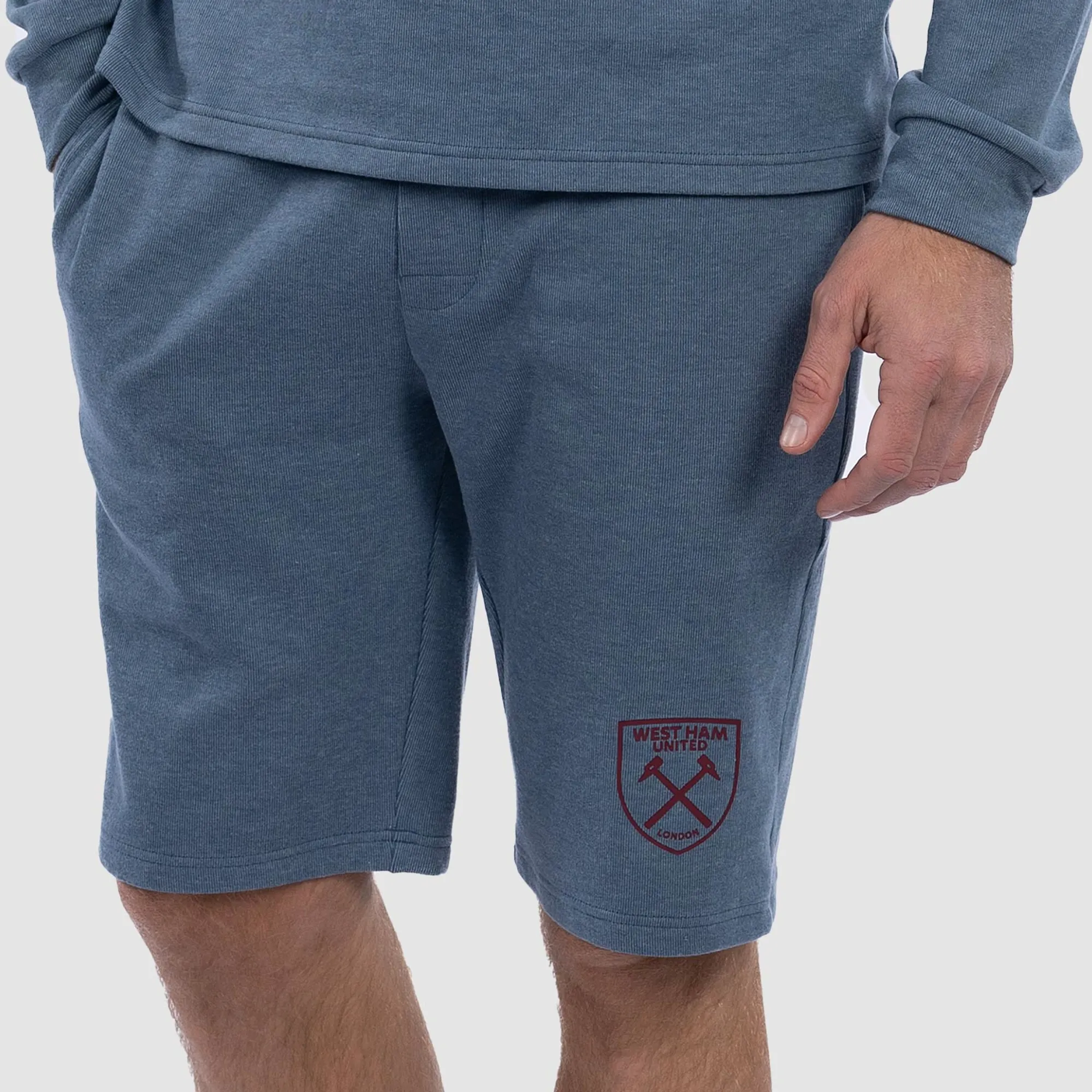 West Ham Mens Textured Lounge Shorts