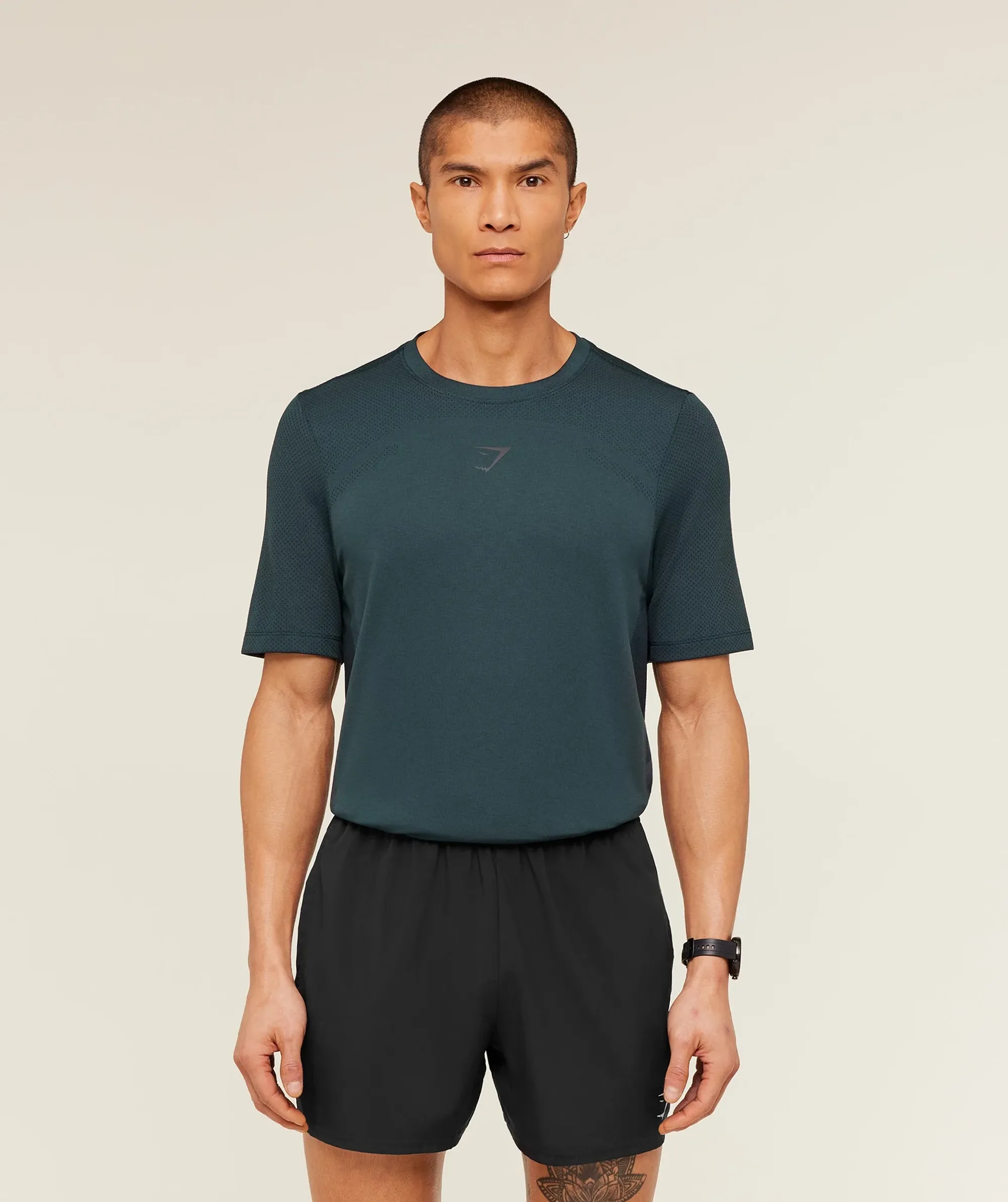 Gymshark Lightweight Seamless T-Shirt - GS Deep Petrol Blue/ Marl