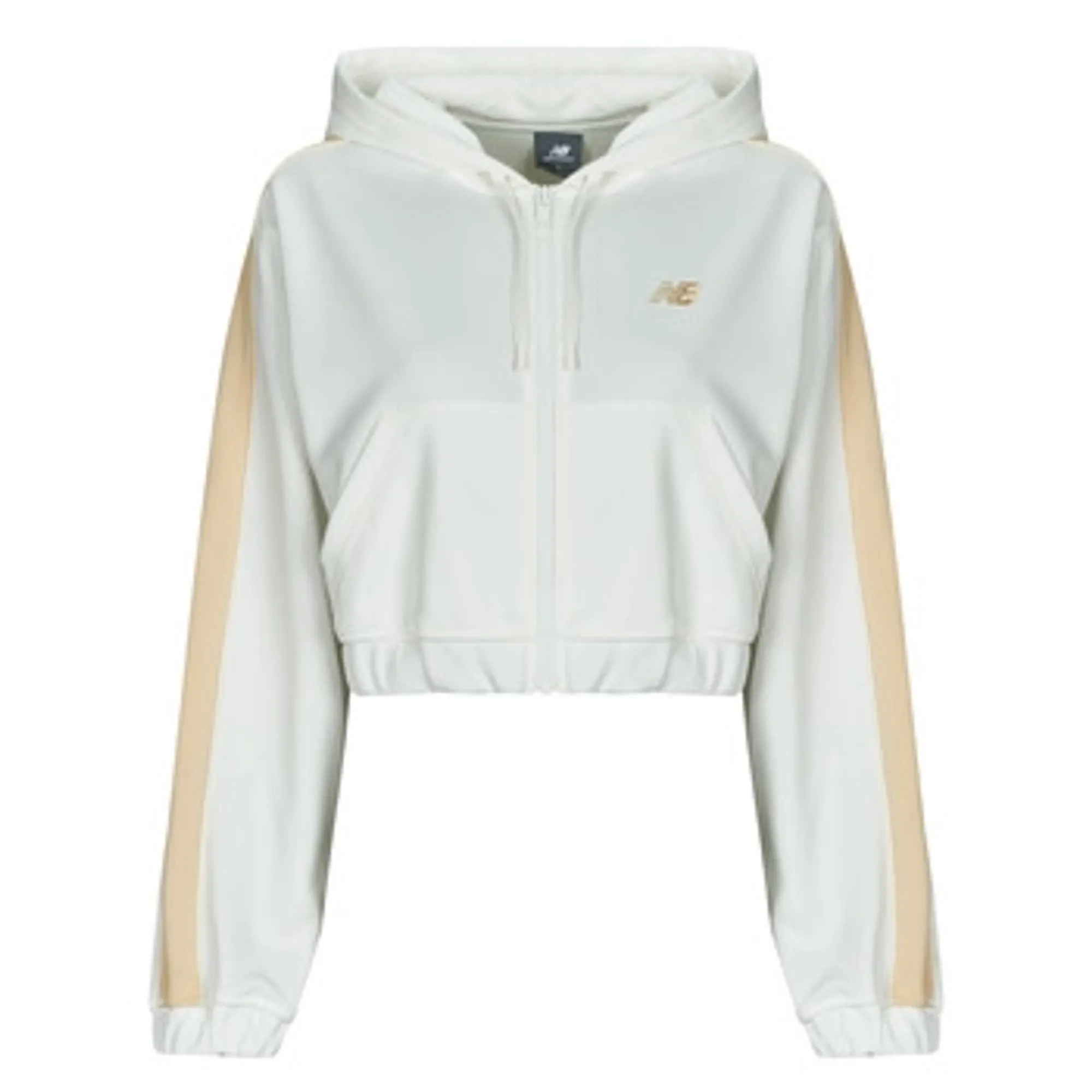 New Balance  INTERLOCK FULL ZIP  women's Sweatshirt in Beige