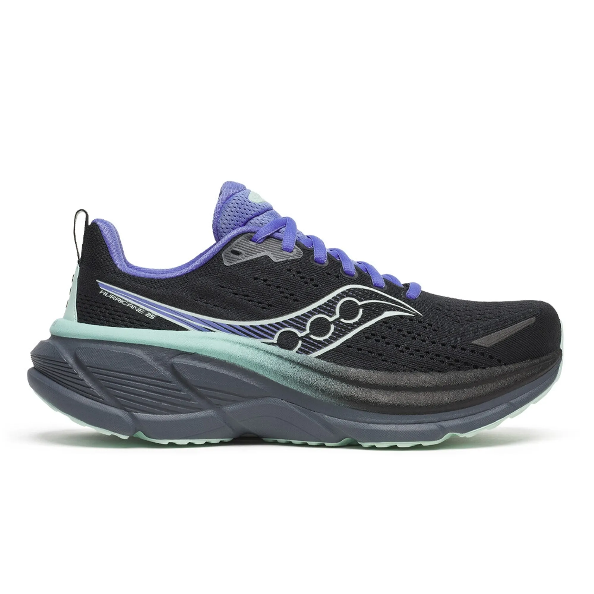 Saucony Hurricane 25 Stability running shoe Women-black, mint