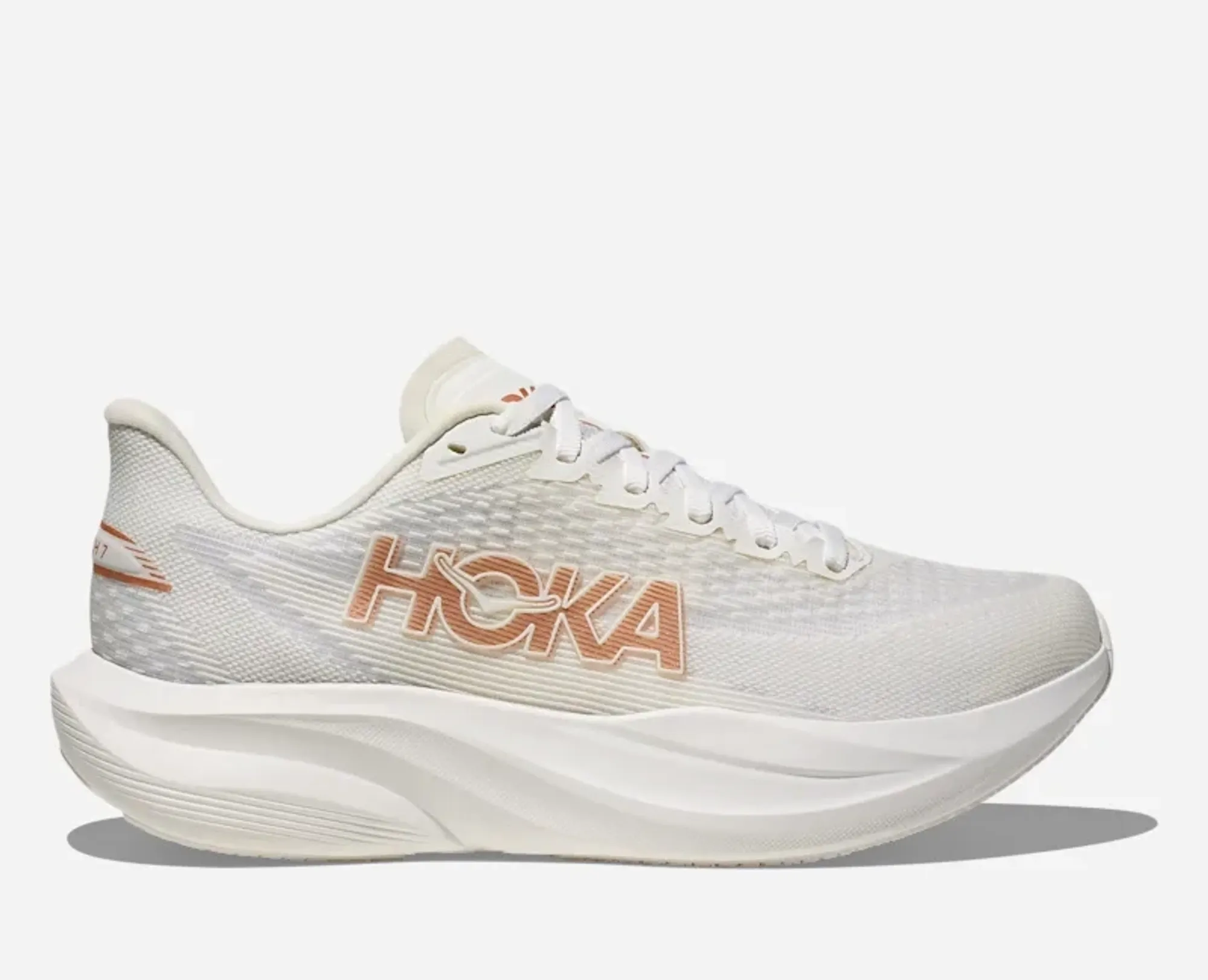 Hoka Women's Mach 7 Road Running Shoes In Frost/Rose Gold