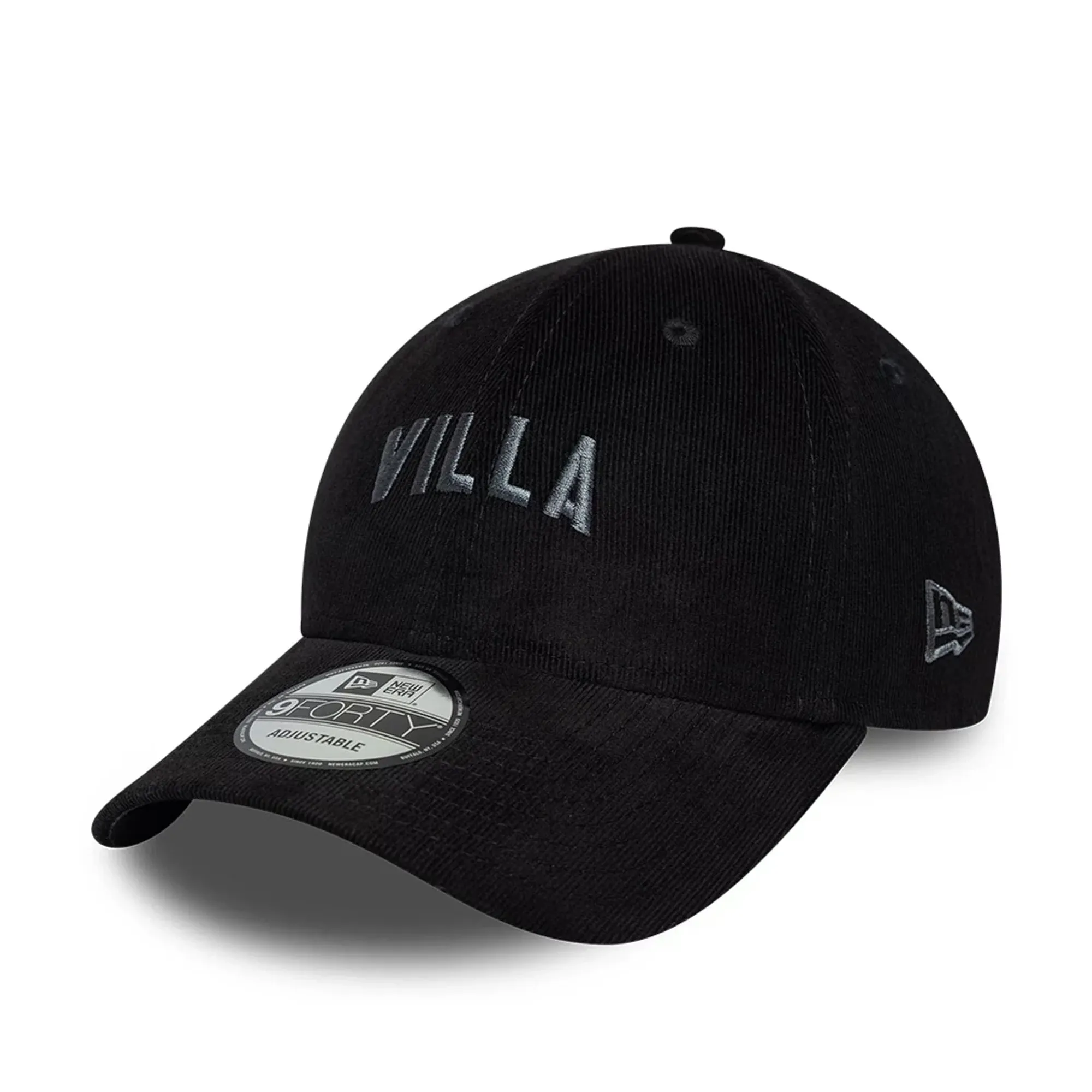 Aston Villa FC Cord Black 9FORTY Adjustable Cap New Era Cap adult unisex