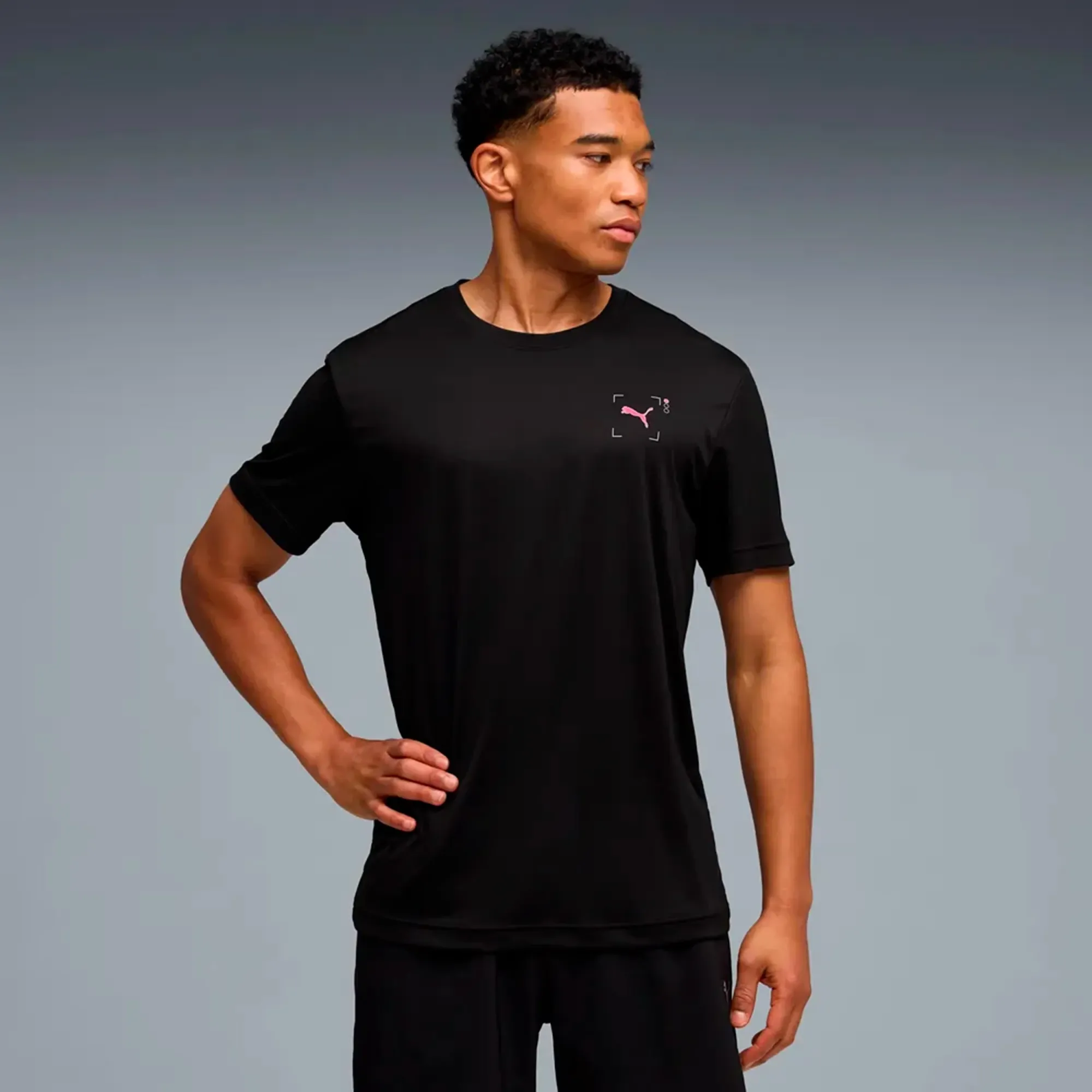 Puma Run Illustration Graphic Running shirt Men-black