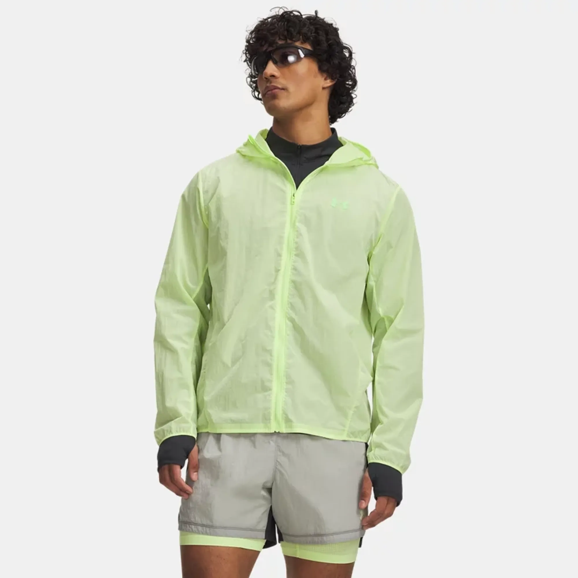 Under Armour  Explor Trail Run Wind Men's Shell Jacket Fade Green / Lumos Lime L