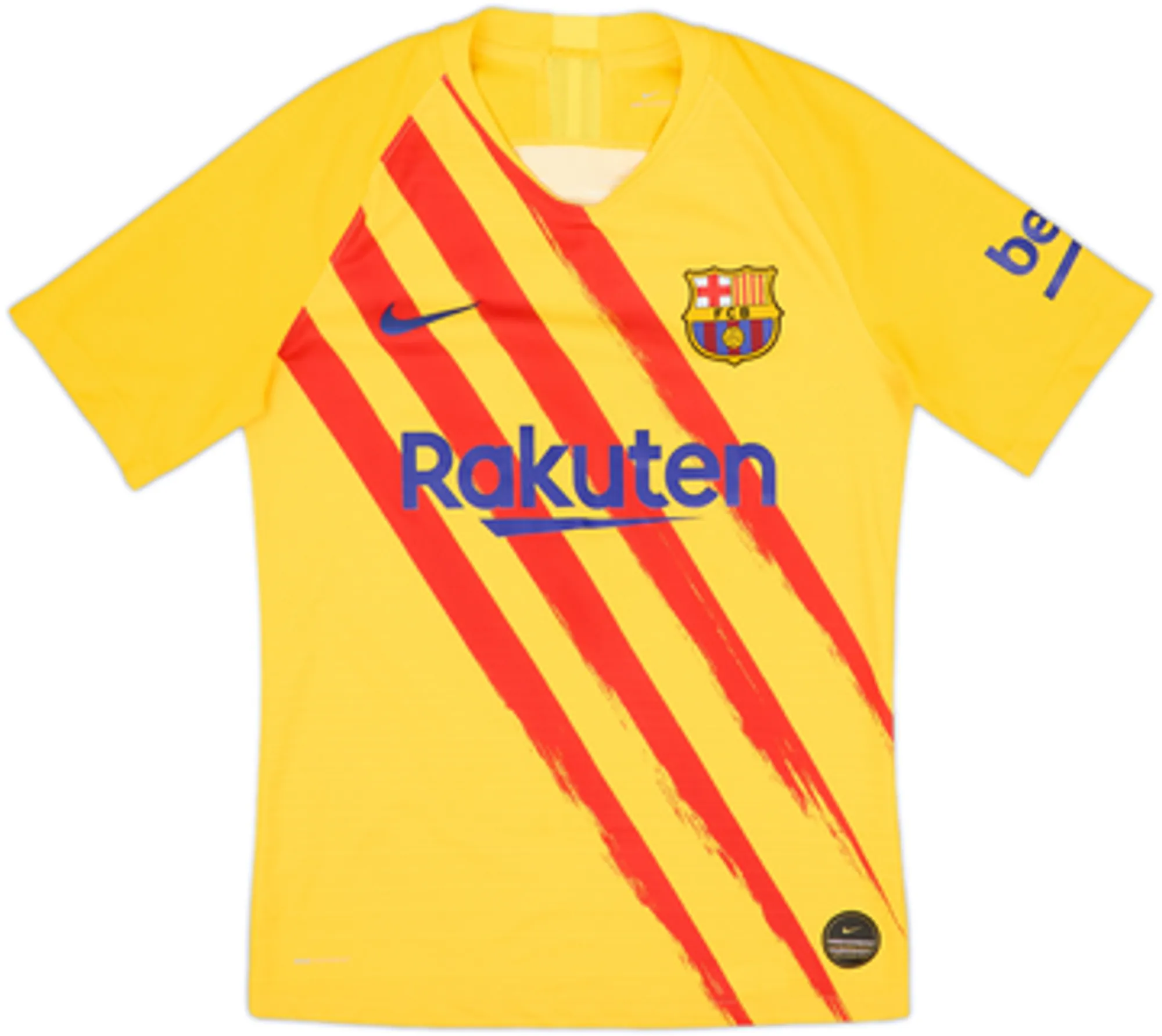 2019-20 Barcelona 'Senyera' Authentic Fourth Shirt Messi #10 - 7/10 - (S)