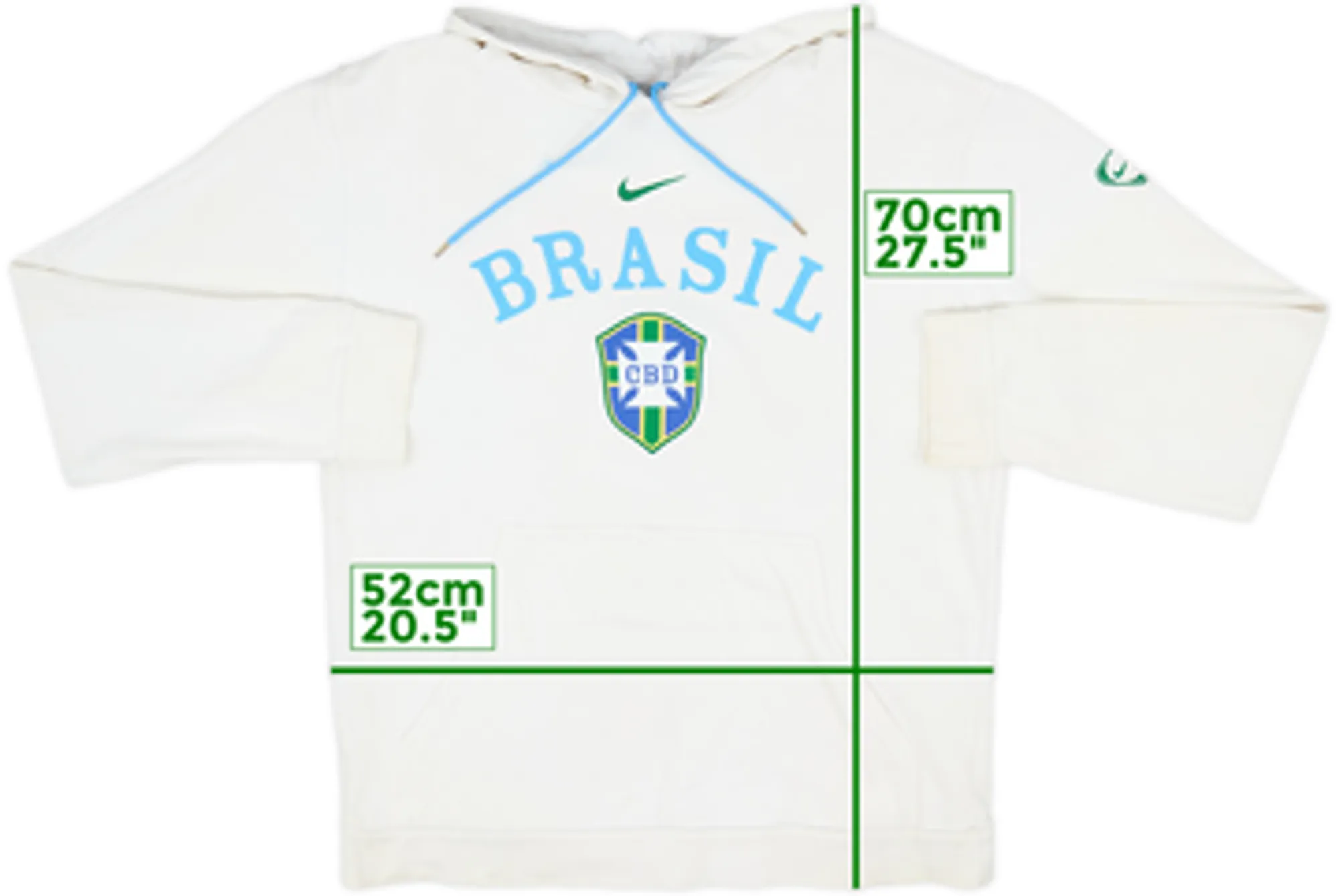 2008-09 Brazil Nike Hooded Top - 5/10 - (L)