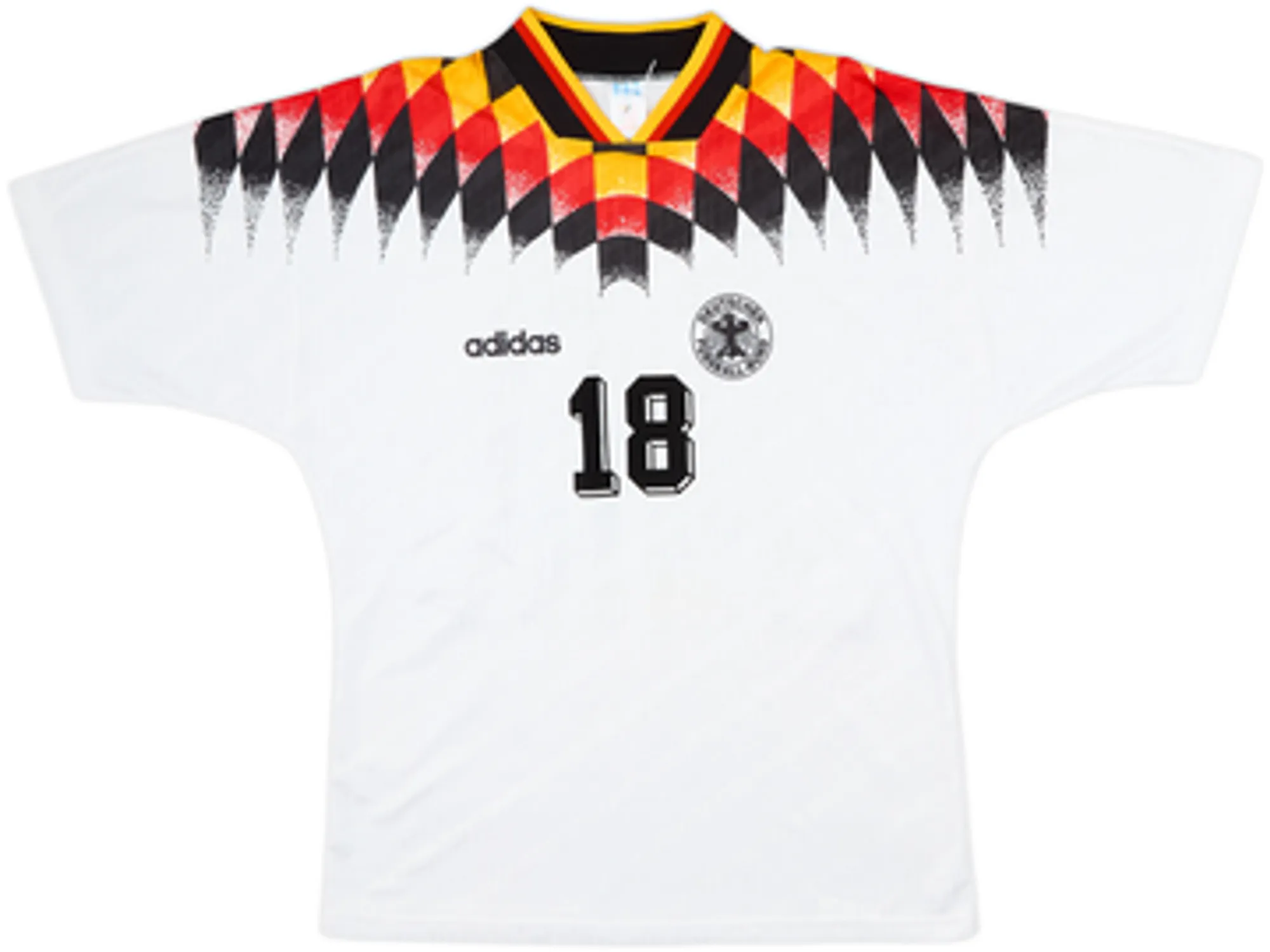 1994-96 Germany Home Shirt Klinsmann #18 - 9/10 - (XL)