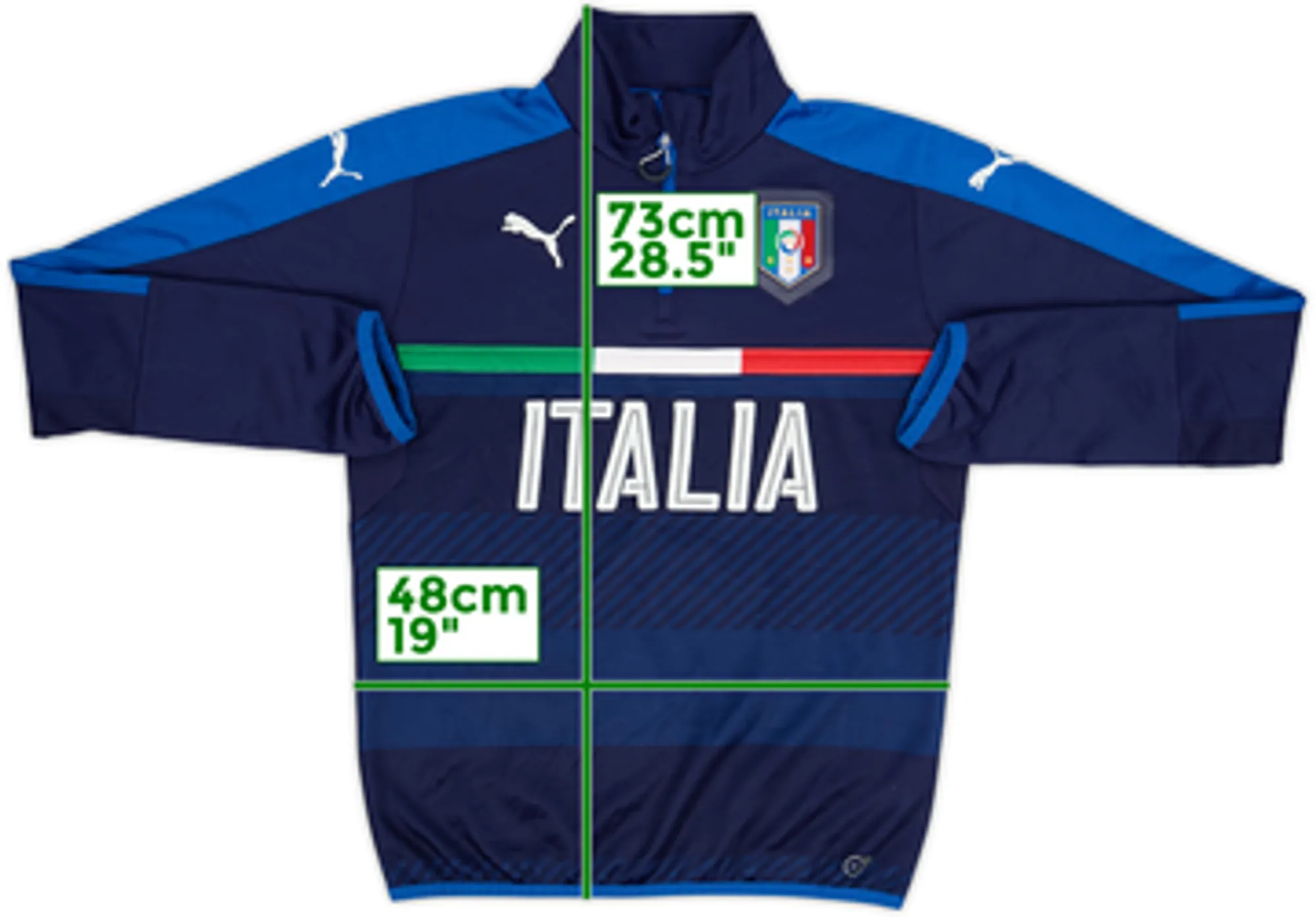 2016-17 Italy Puma 1/4 Zip Drill Top - 8/10 - (S)