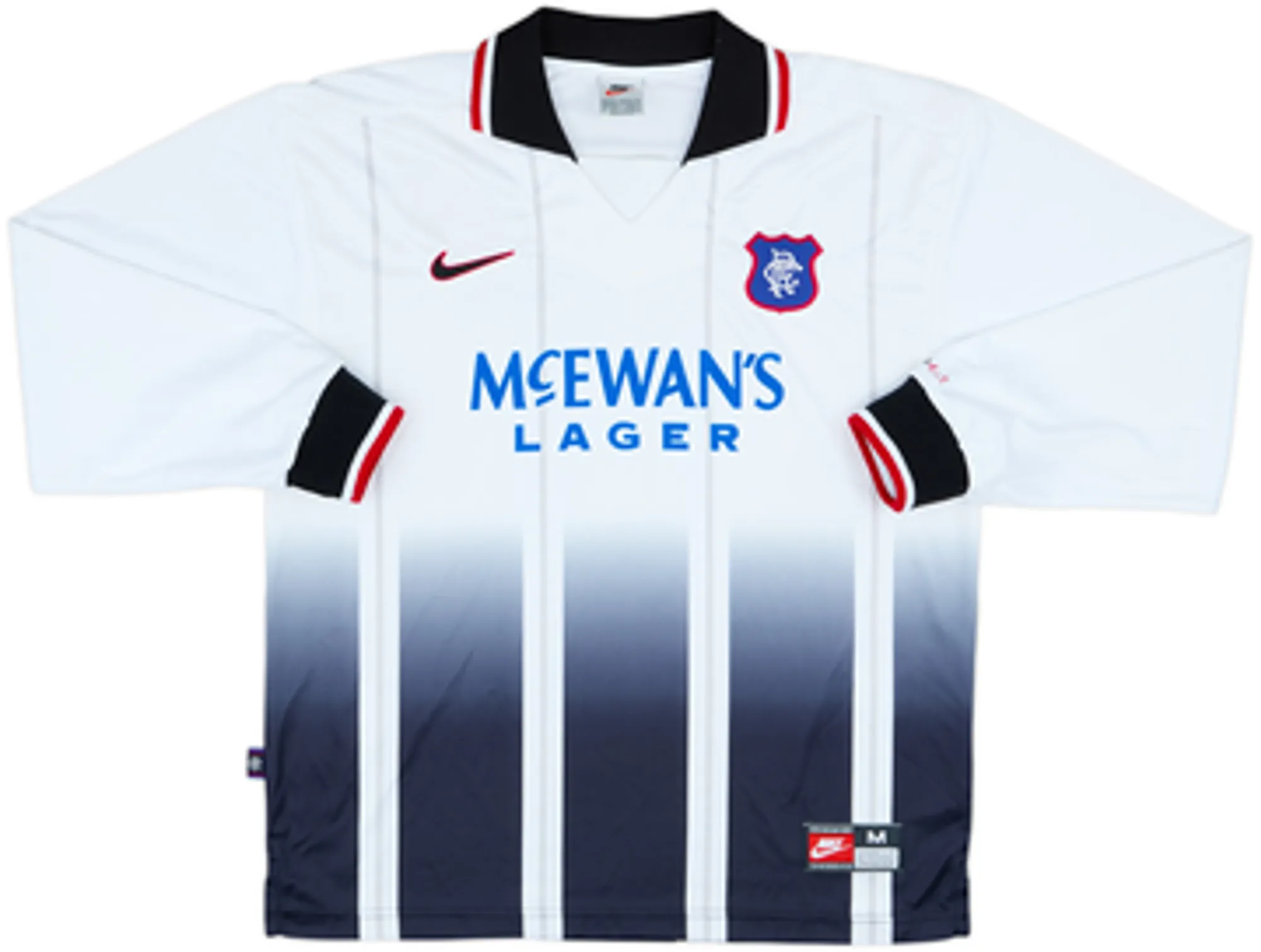 1997-99 Rangers Away L/S Shirt Gascoigne #8 - 8/10 - (M)