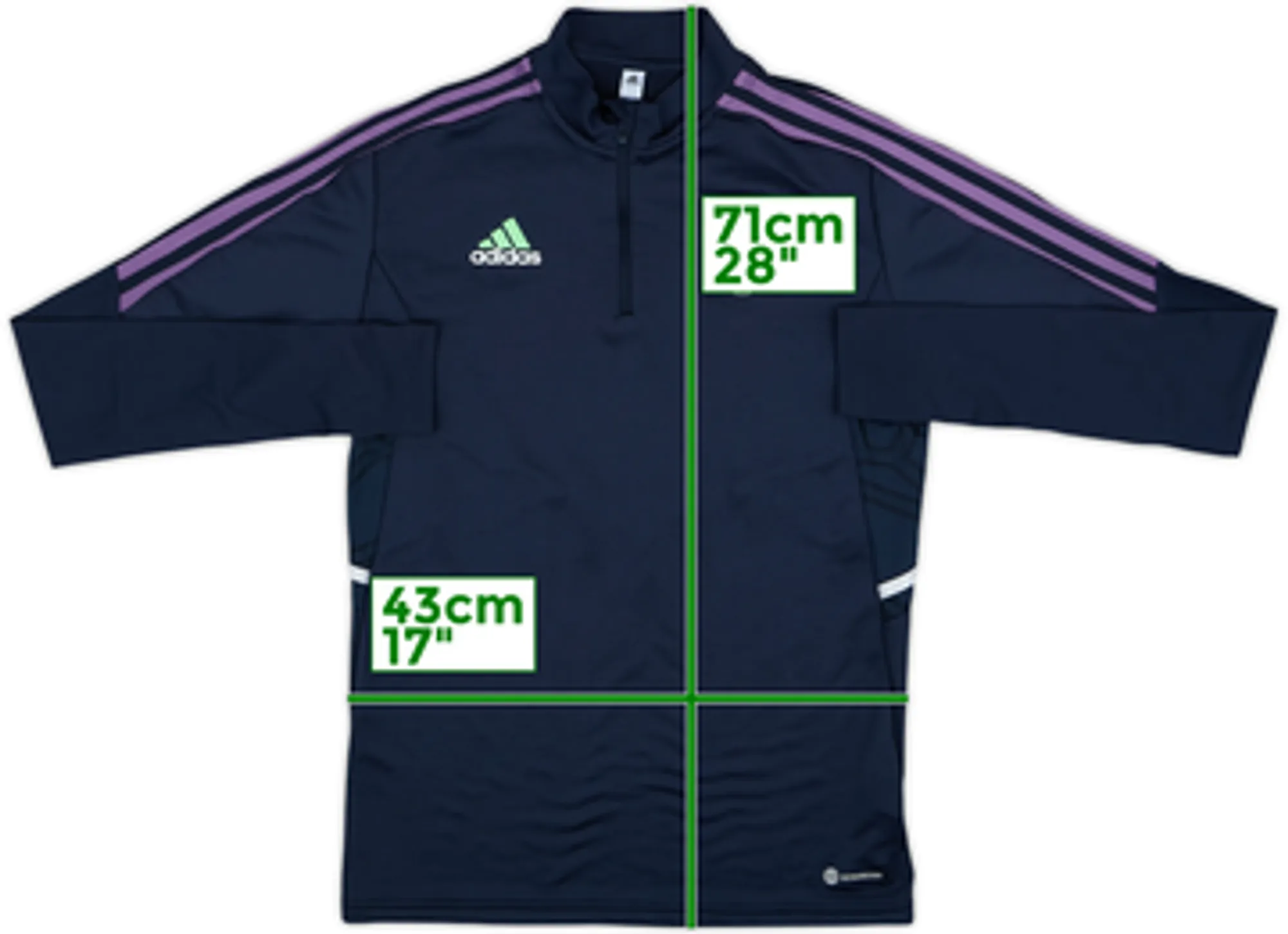 2022-23 Real Madrid adidas 1/4 Zip Training Top - 7/10 - (S)