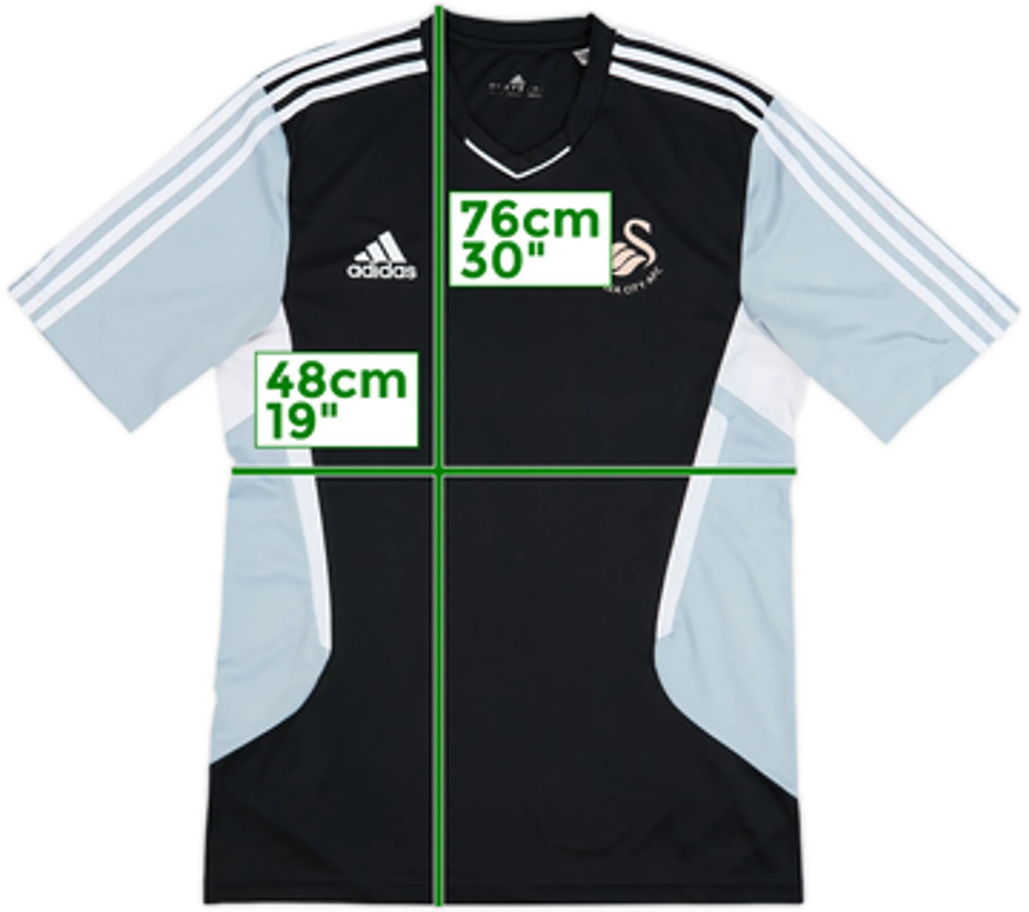 2010-11 Swansea City adidas Training Shirt - 7/10 - (M)