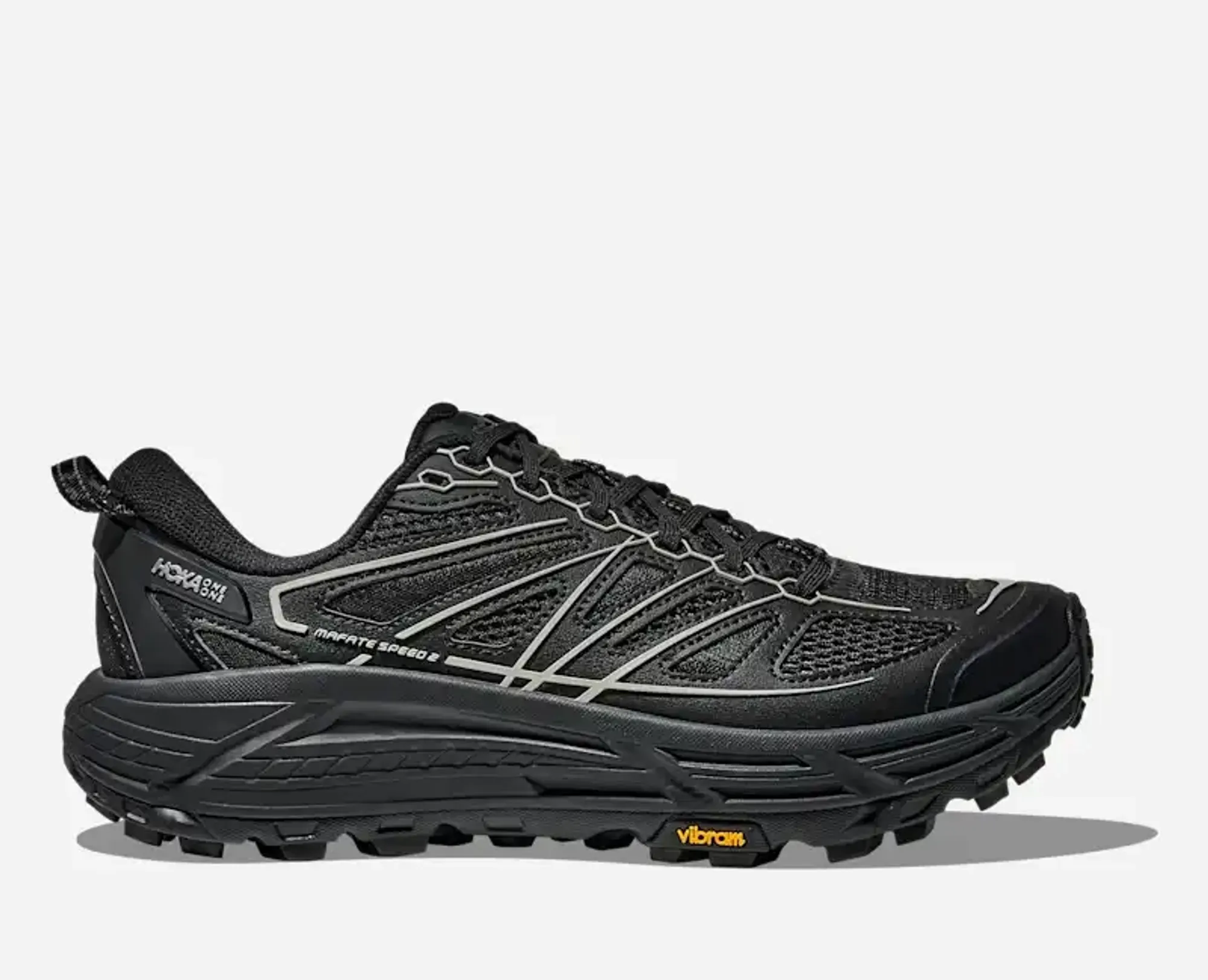 Hoka Stealth/Tech Mafate Speed 2 Lifestyle Shoes In Black/Carbon Black