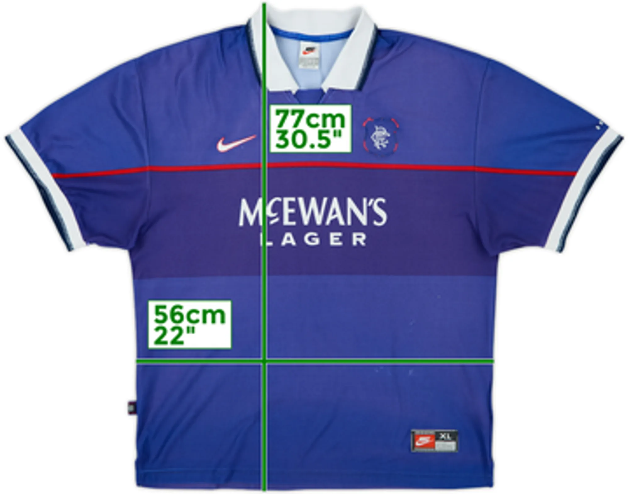 1997-99 Rangers Home Shirt - 4/10 - (XL)
