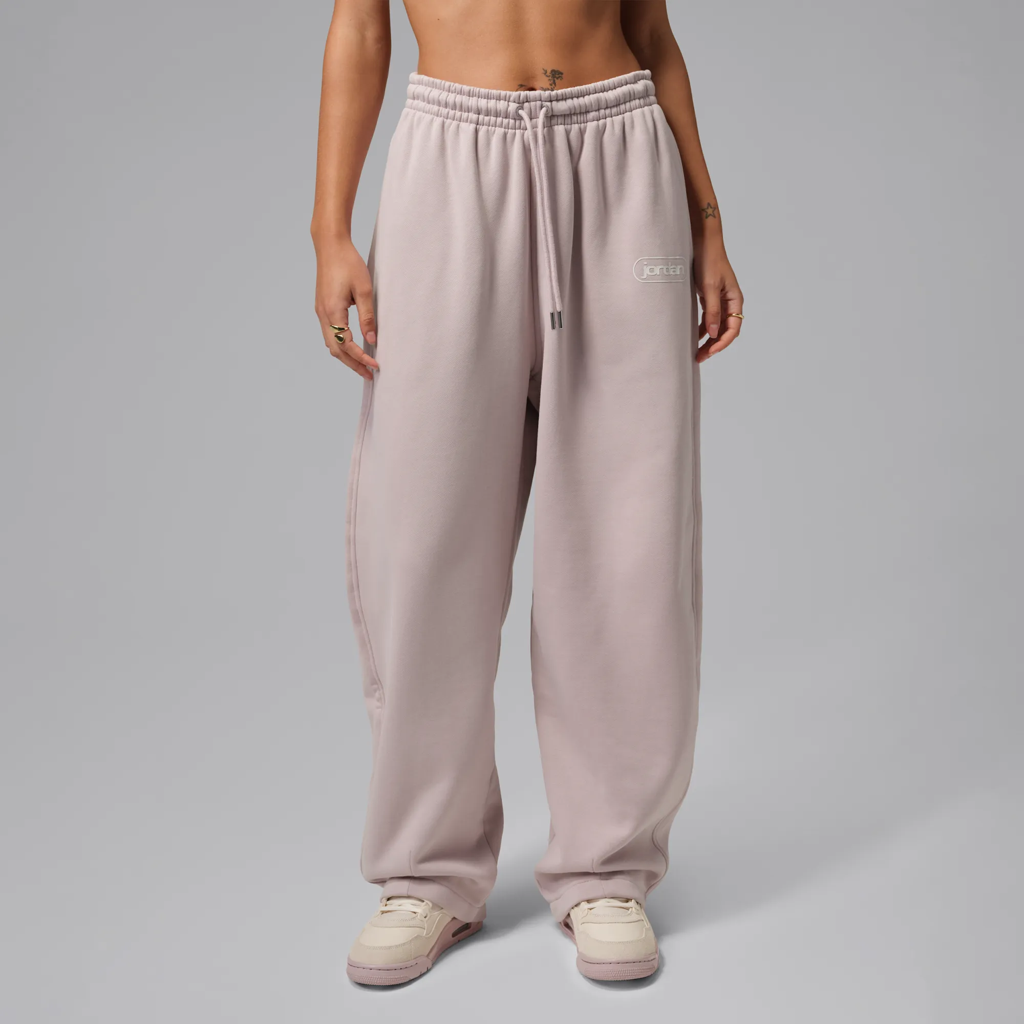 Nike Jordan Flight Fleece Women's Baggy Trousers - Pink - Fleece