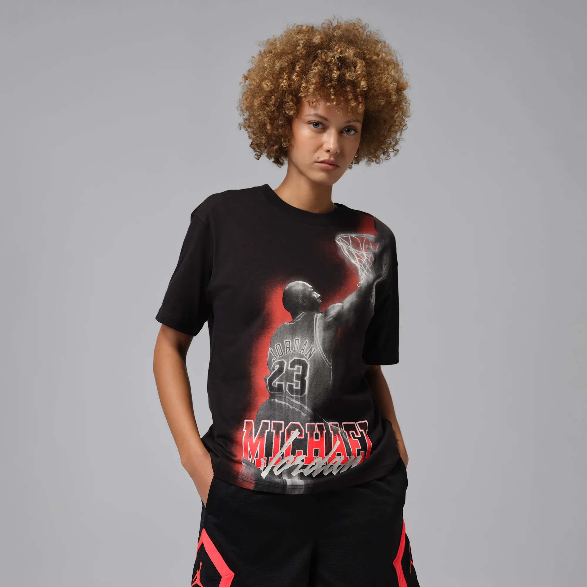 Nike Jordan Sport Heritage Women's Dri-FIT Graphic T-Shirt - Black - Cotton