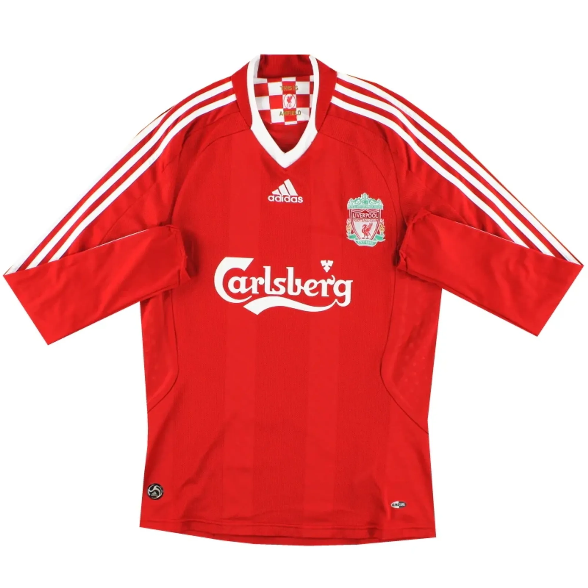 2008-10 Liverpool adidas Home Shirt L/S M - Liverpool / Excellent 