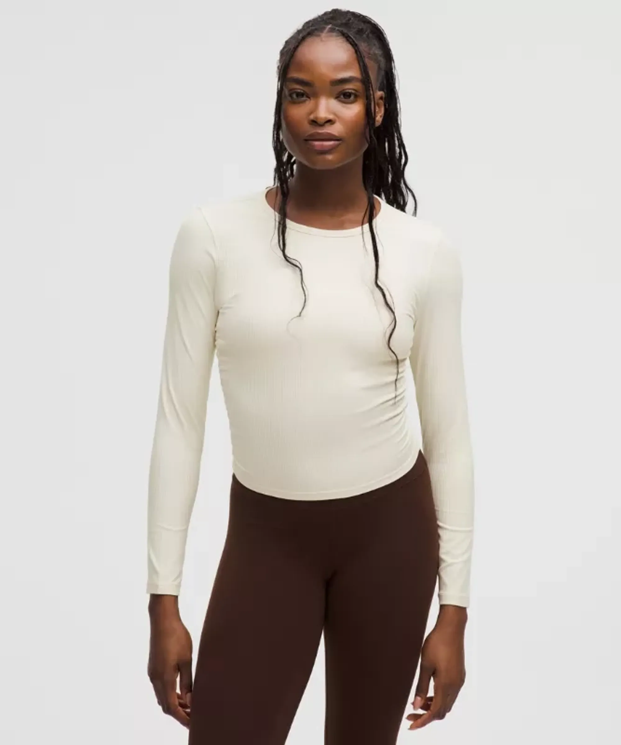 lululemon – Women's All It Takes Ribbed Nulu Long-Sleeve Shirt – Color White – Size 0