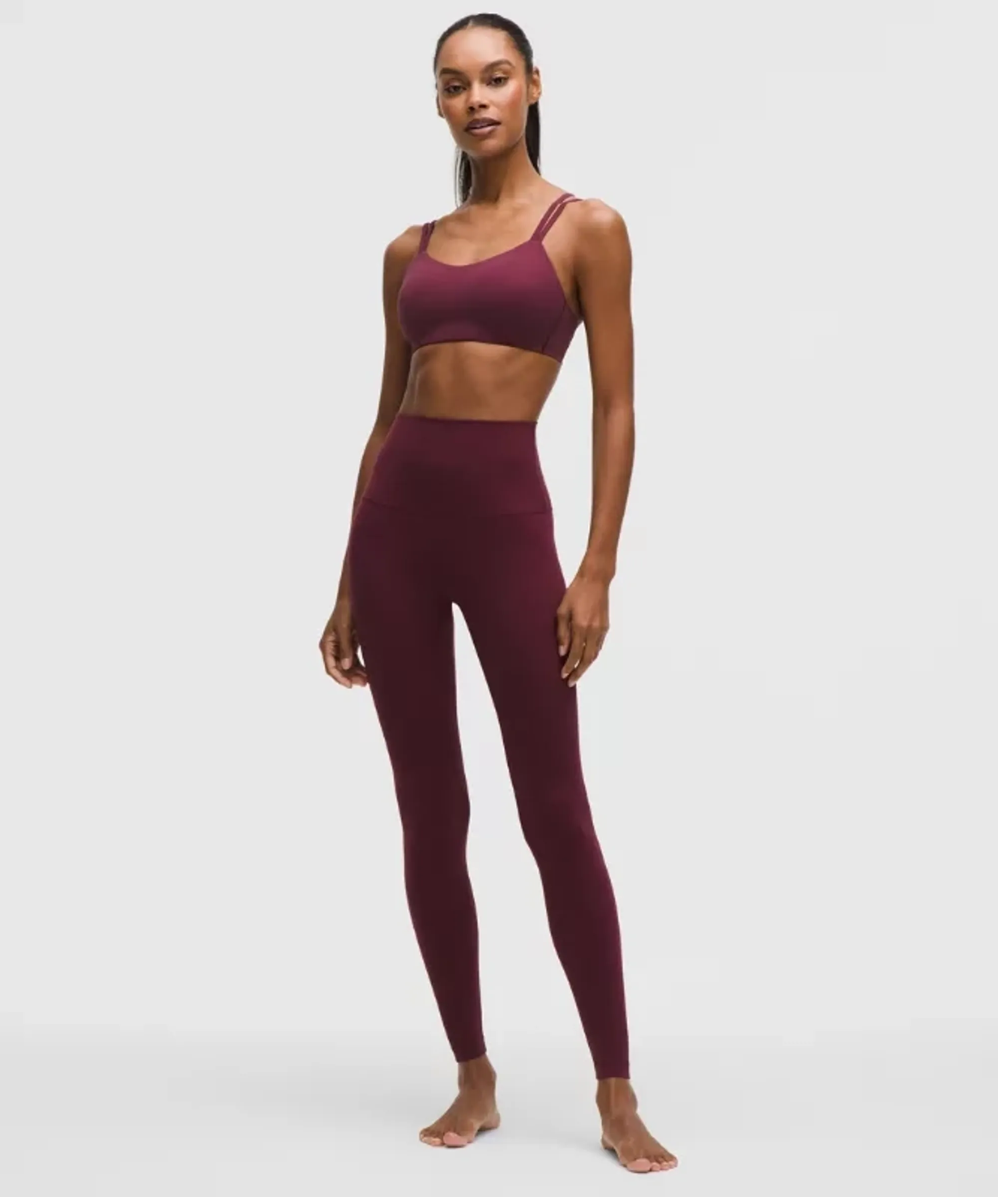 lululemon – Women's Align Super-High-Rise Pants – 28" – Color Burgundy/Red – Size 10