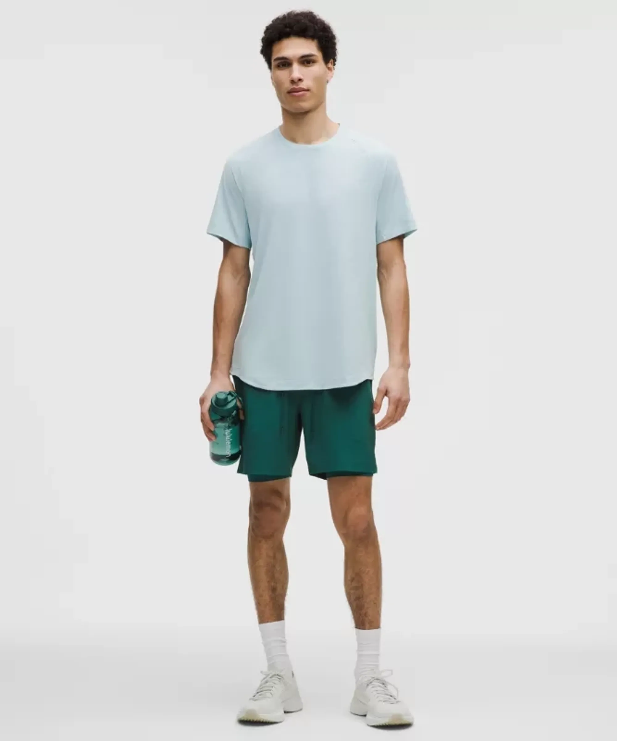 lululemon – Men's License to Train Lined Shorts – 7" – Color Green – Size Large