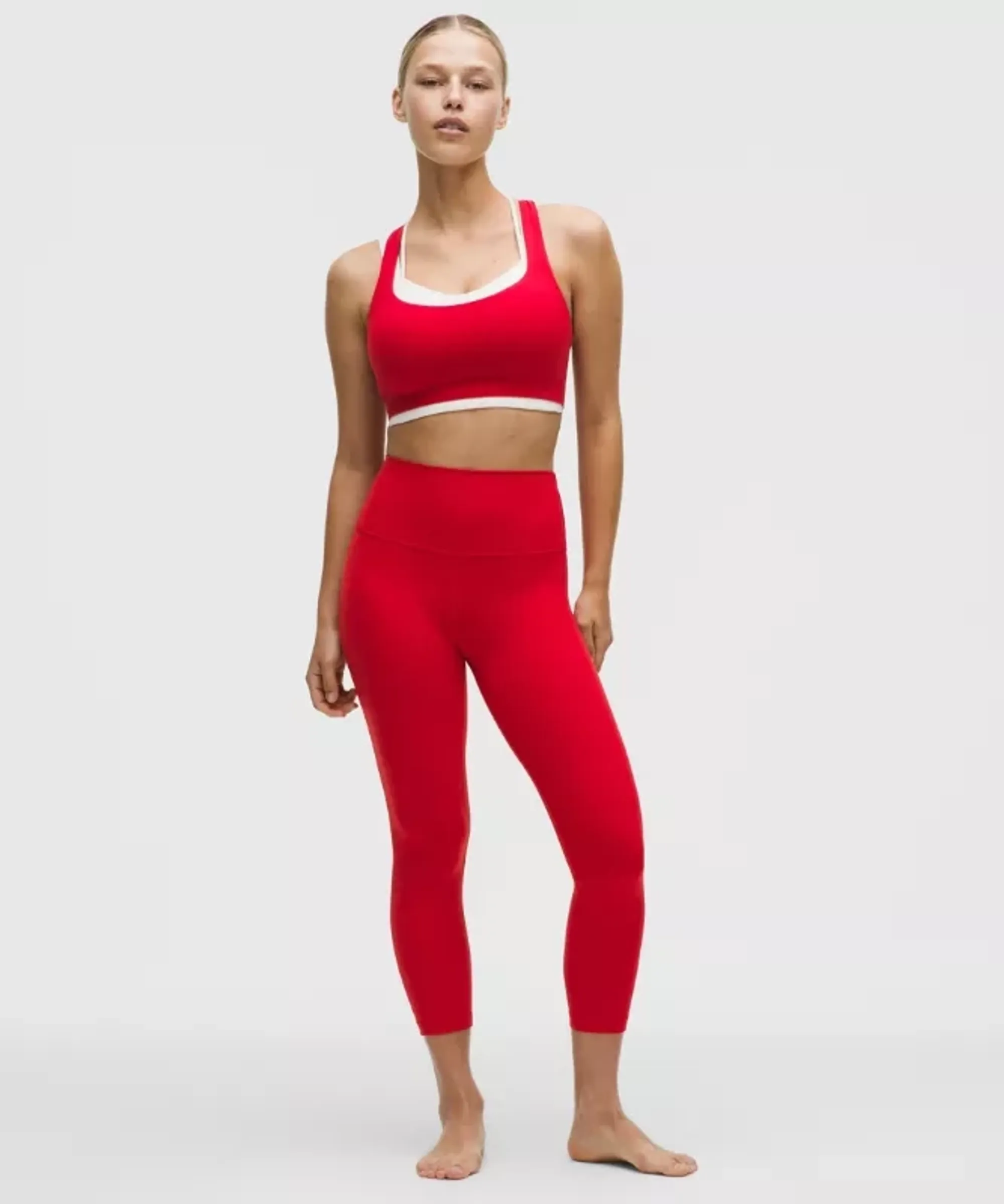 lululemon – Women's Align High-Rise Crop Leggings – 23" – Color Red/Neon – Size 0