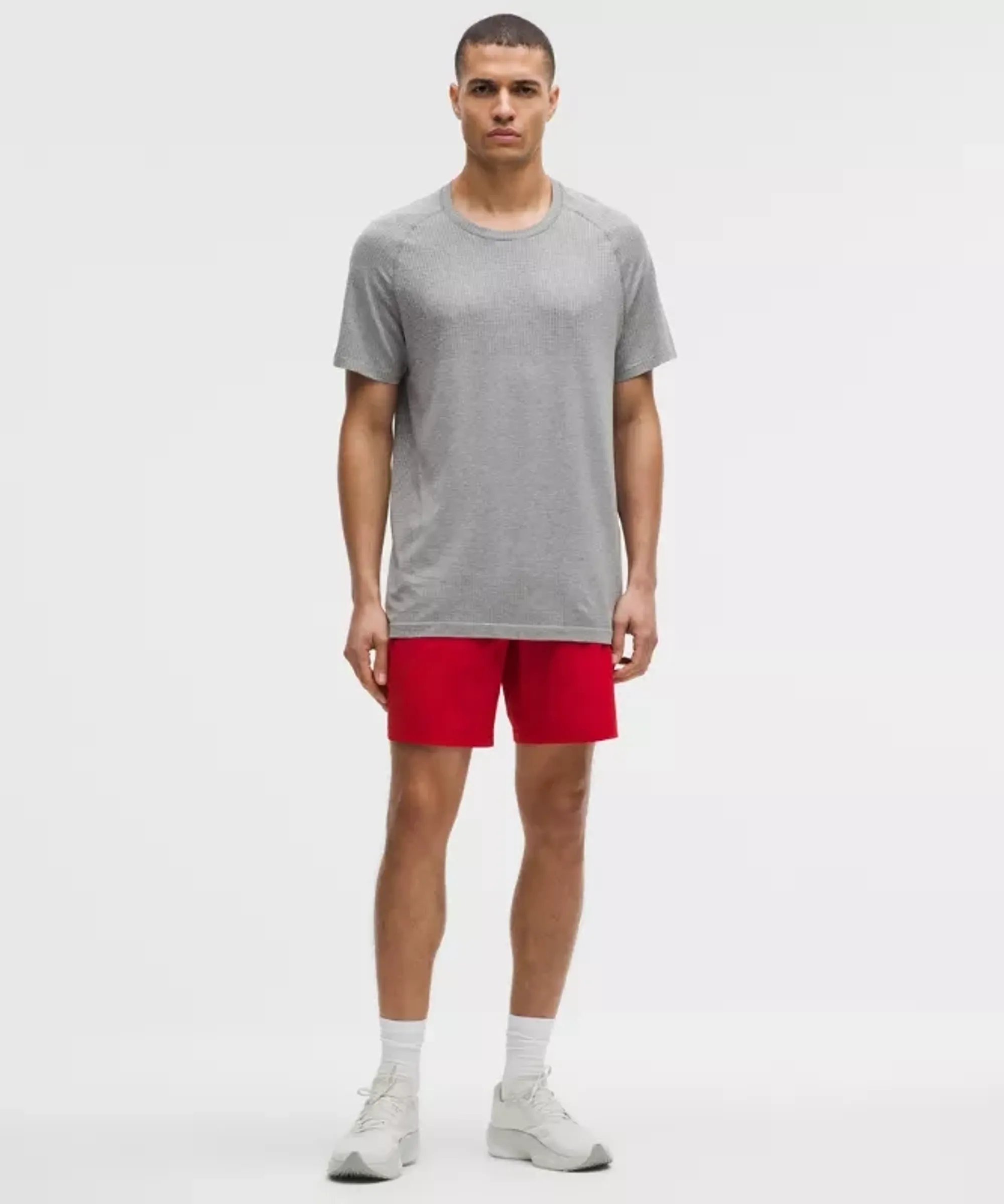 lululemon – Men's Pace Breaker Lined Shorts – 7" – Color Red/Neon – Size Large