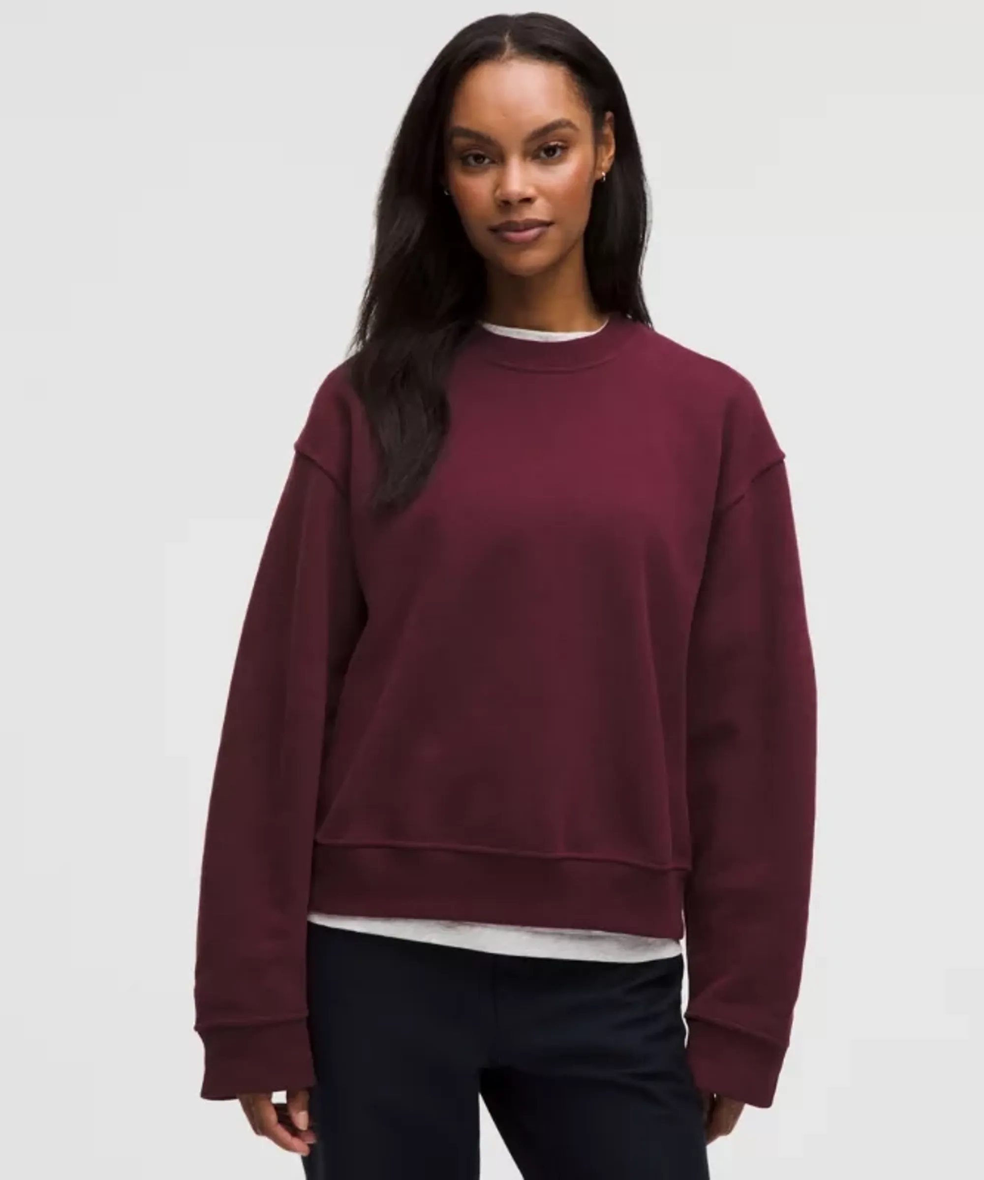 lululemon – Women's Steady State Crew Sweatshirt – Color Burgundy/Red – Size Large