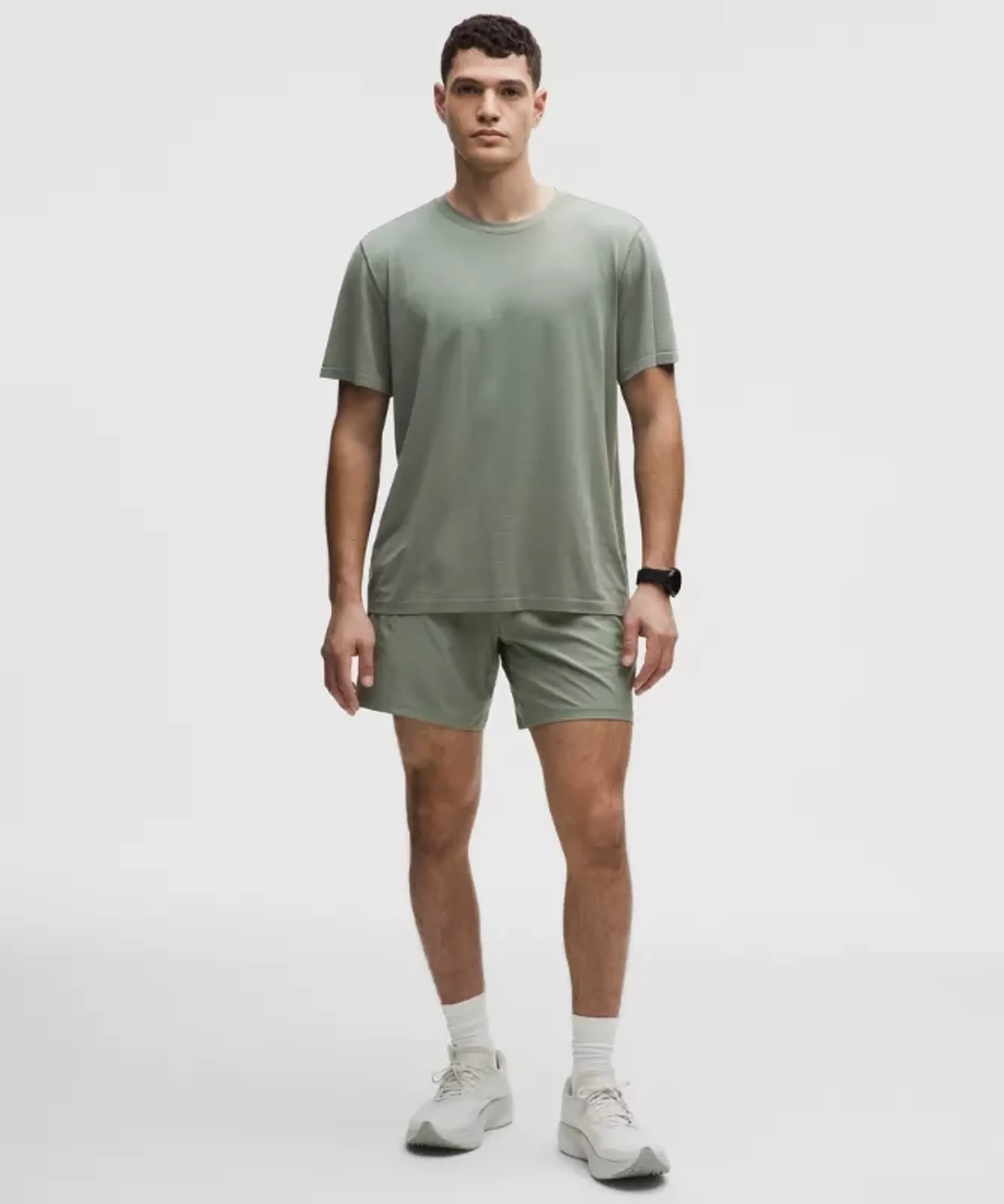 lululemon – Men's Pace Breaker Linerless Shorts – 7" – Color Green/Pastel – Size 3XL