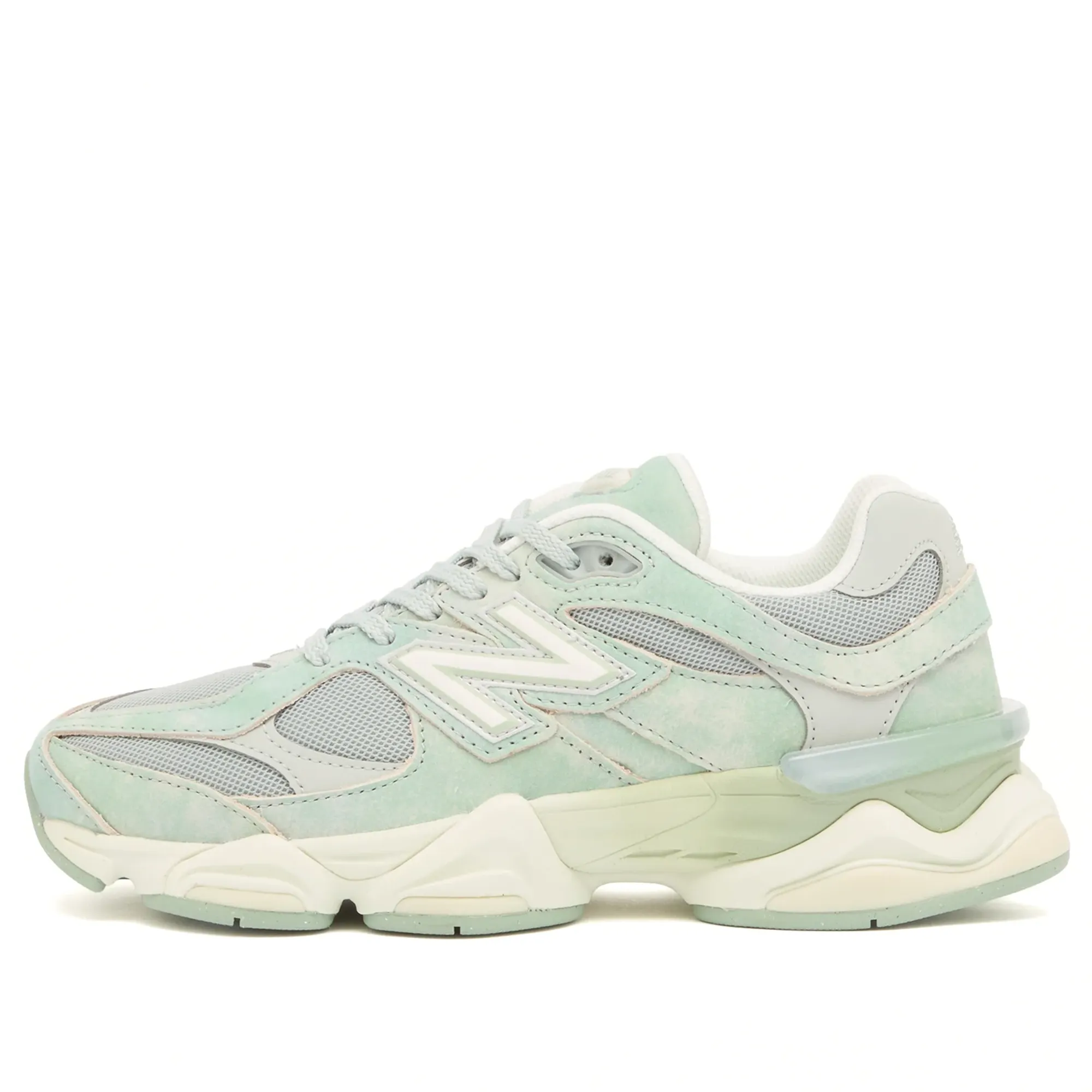 New Balance Unisex 9060 in Green/White Suede/Mesh