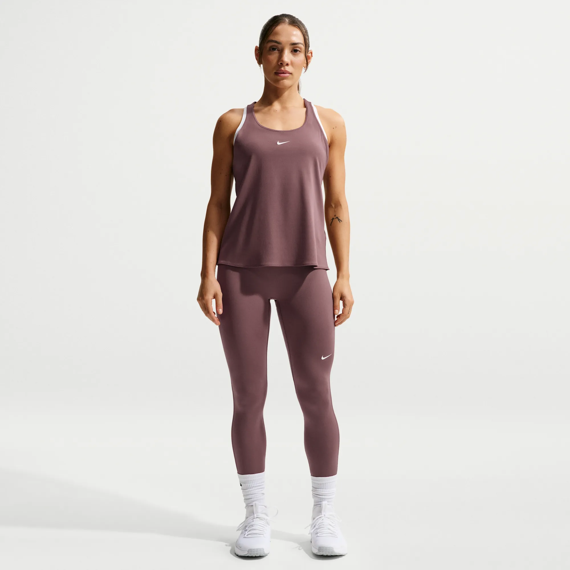 Nike Pro Women's Mid-Rise Full-Length Leggings - Purple