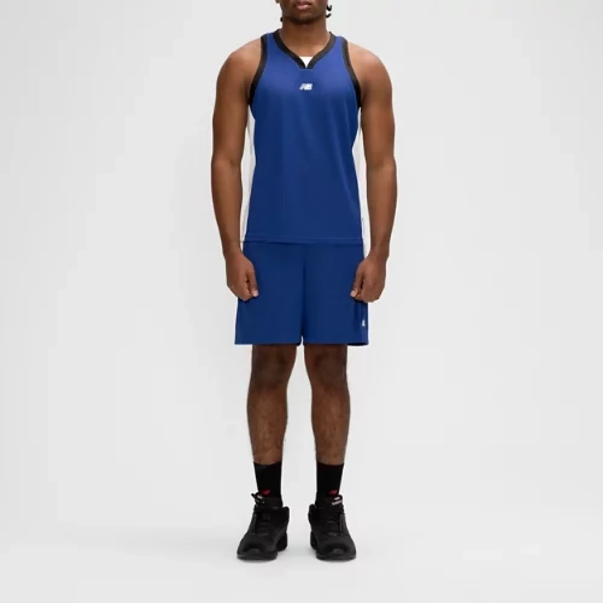 New Balance Men's Basketball Performance Jersey in Blue Mesh