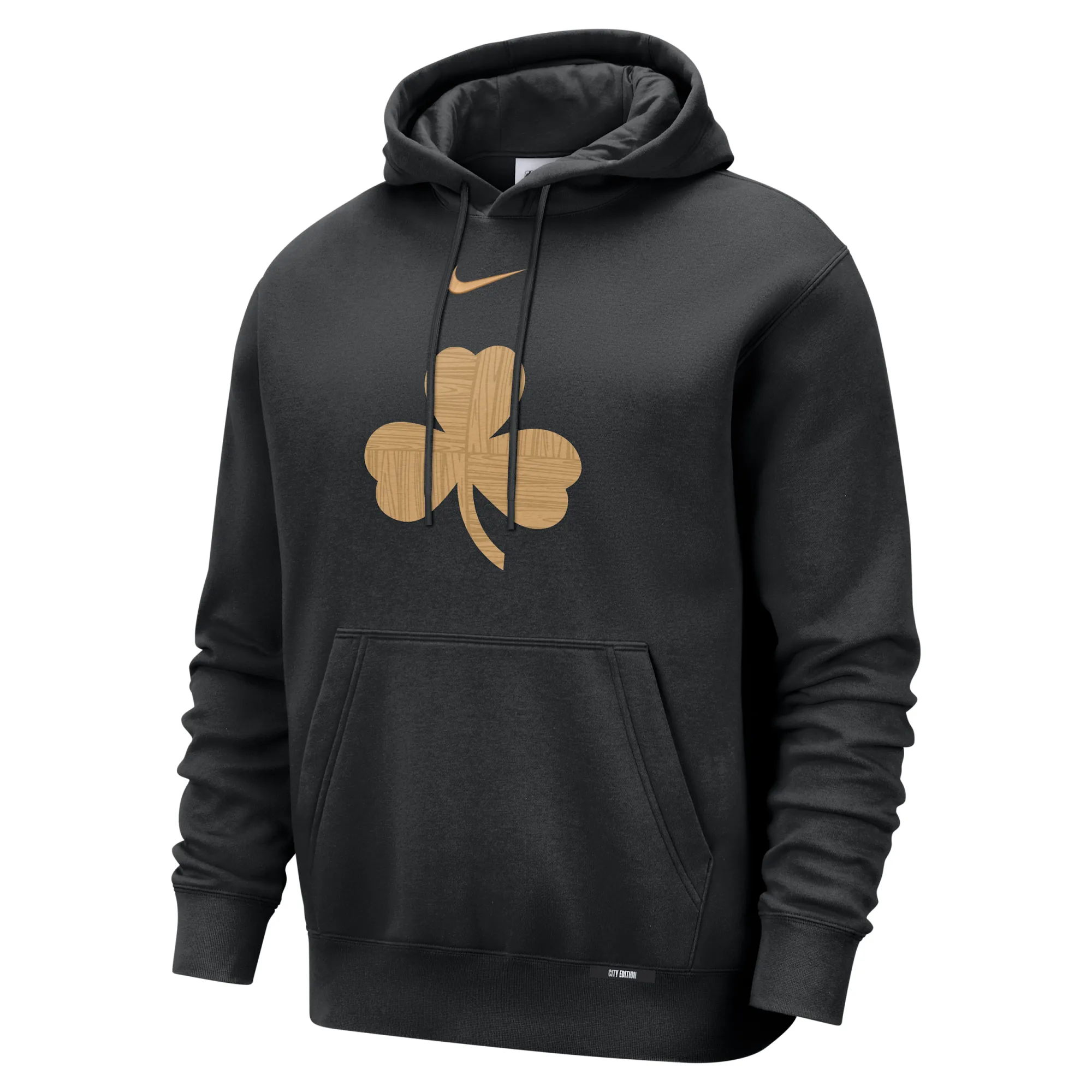 Boston Celtics City Edition Men's Nike Club Hoodie - Black - Fleece