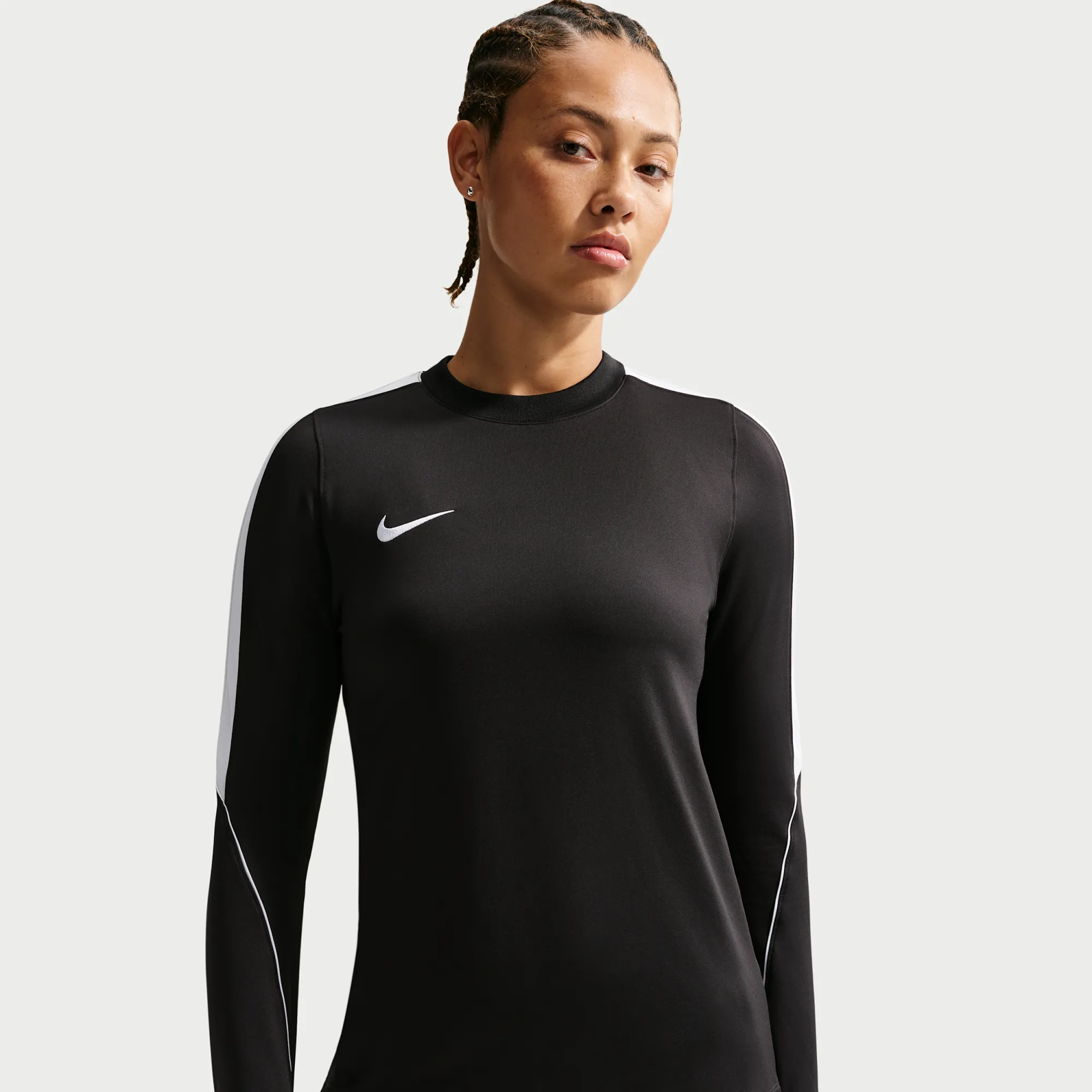 Nike Strike Women's Dri-FIT Football Crew-Neck Top - Black - Polyester/Elastane